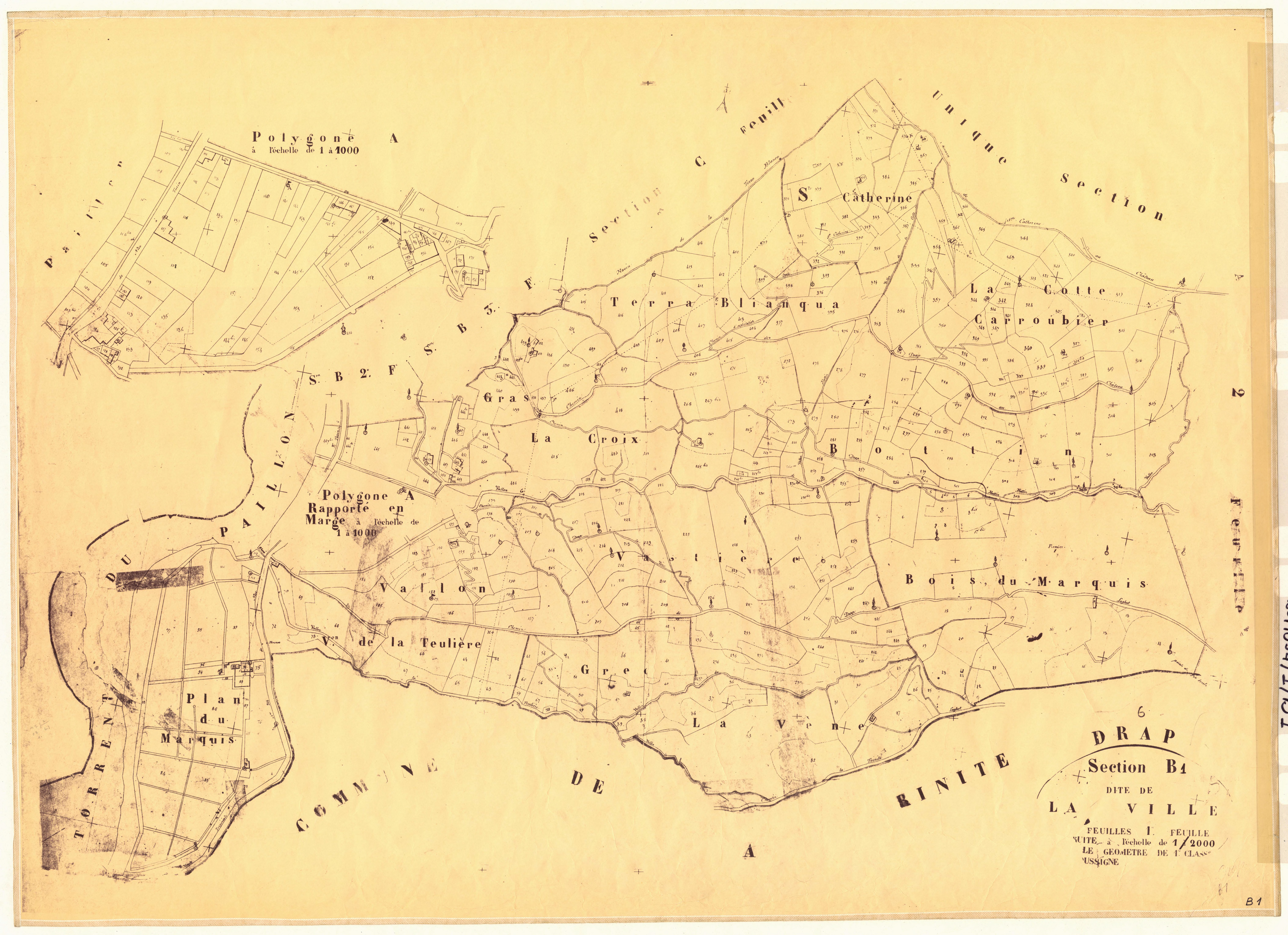 La Ville. - Plan de section, B1