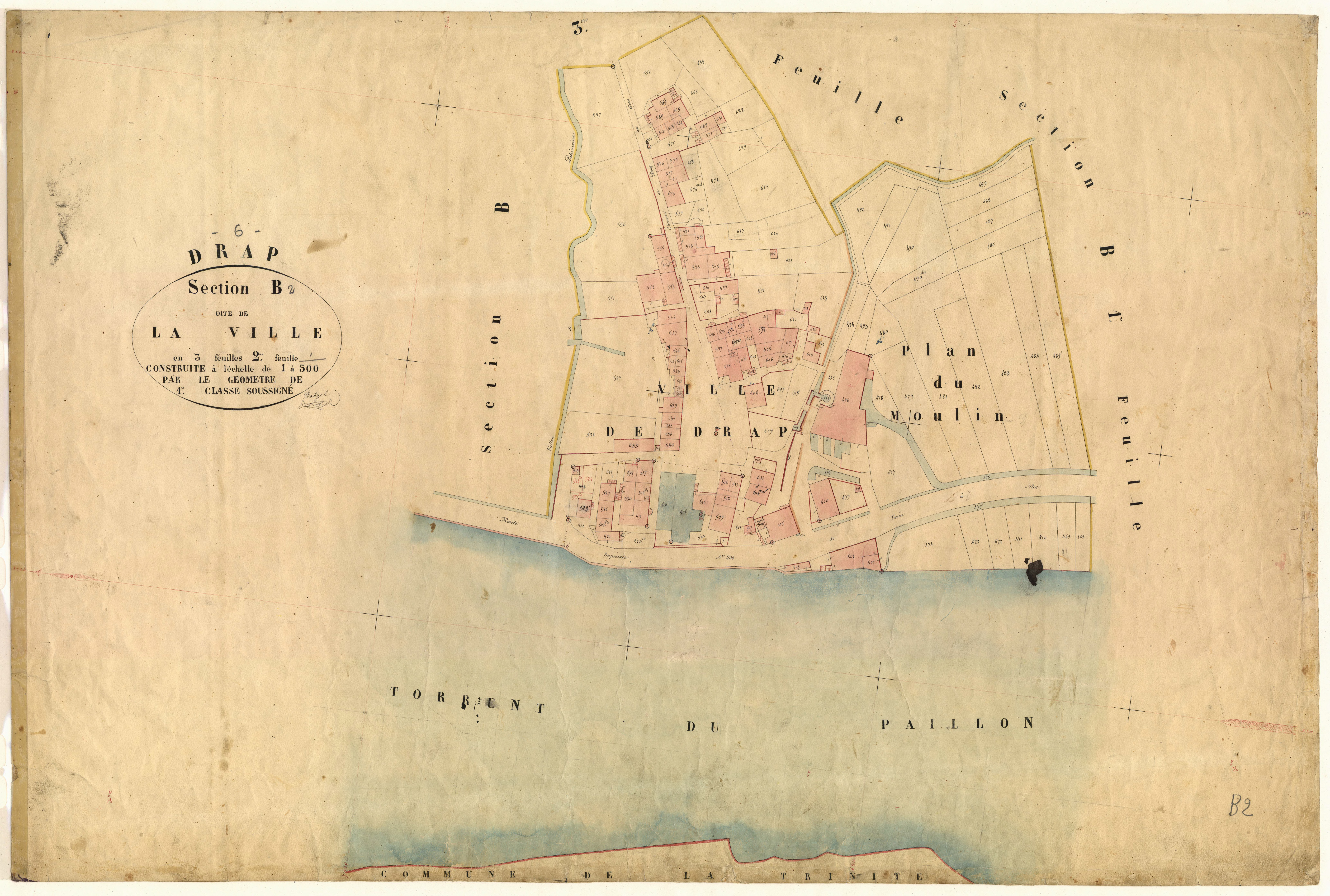La Ville. - Plan de section, B2