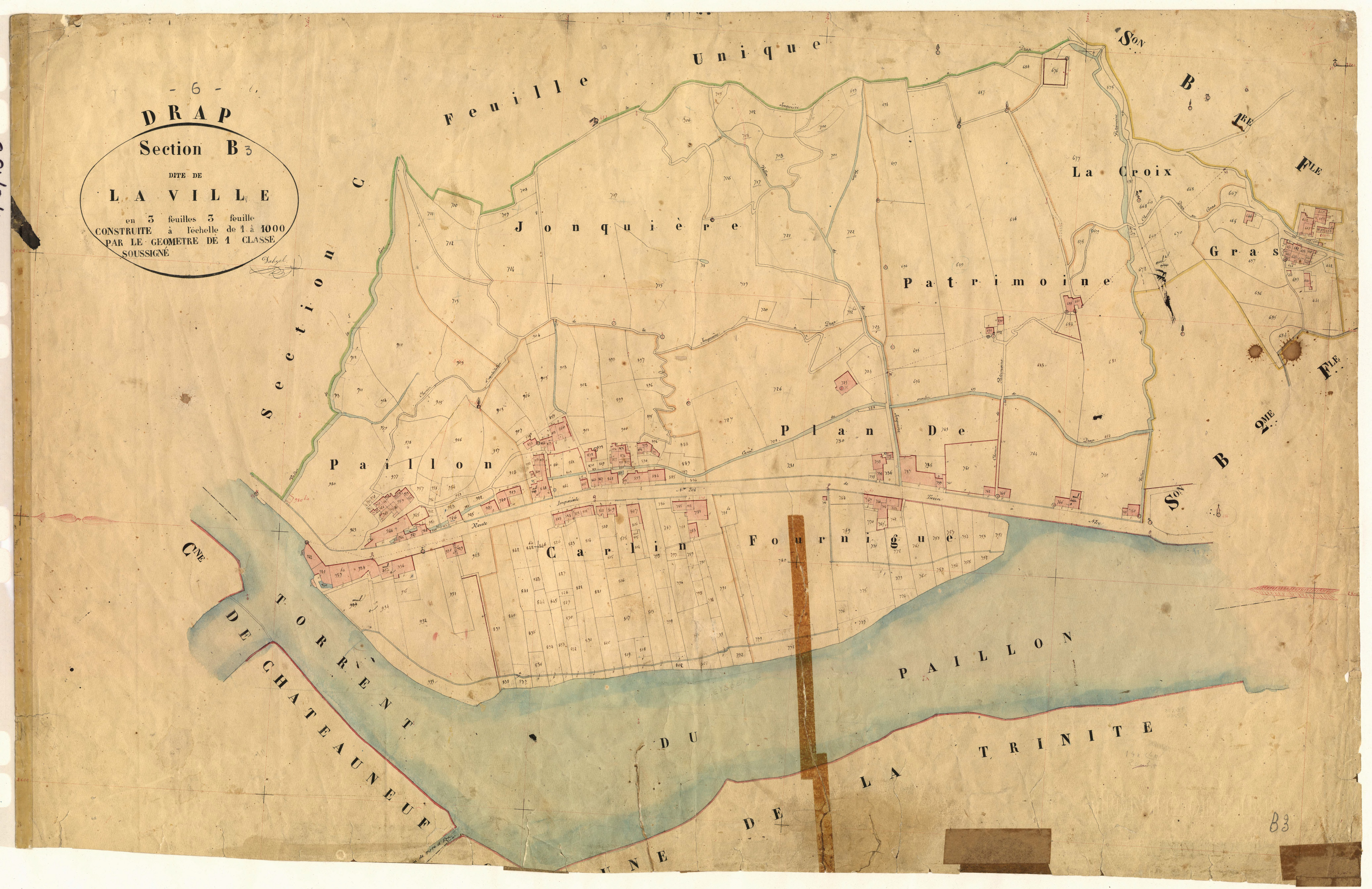 La Ville. - Plan de section, B3