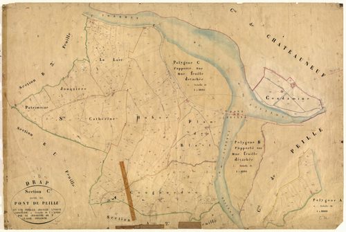 Le Pont de Peille. - Plan de section, C