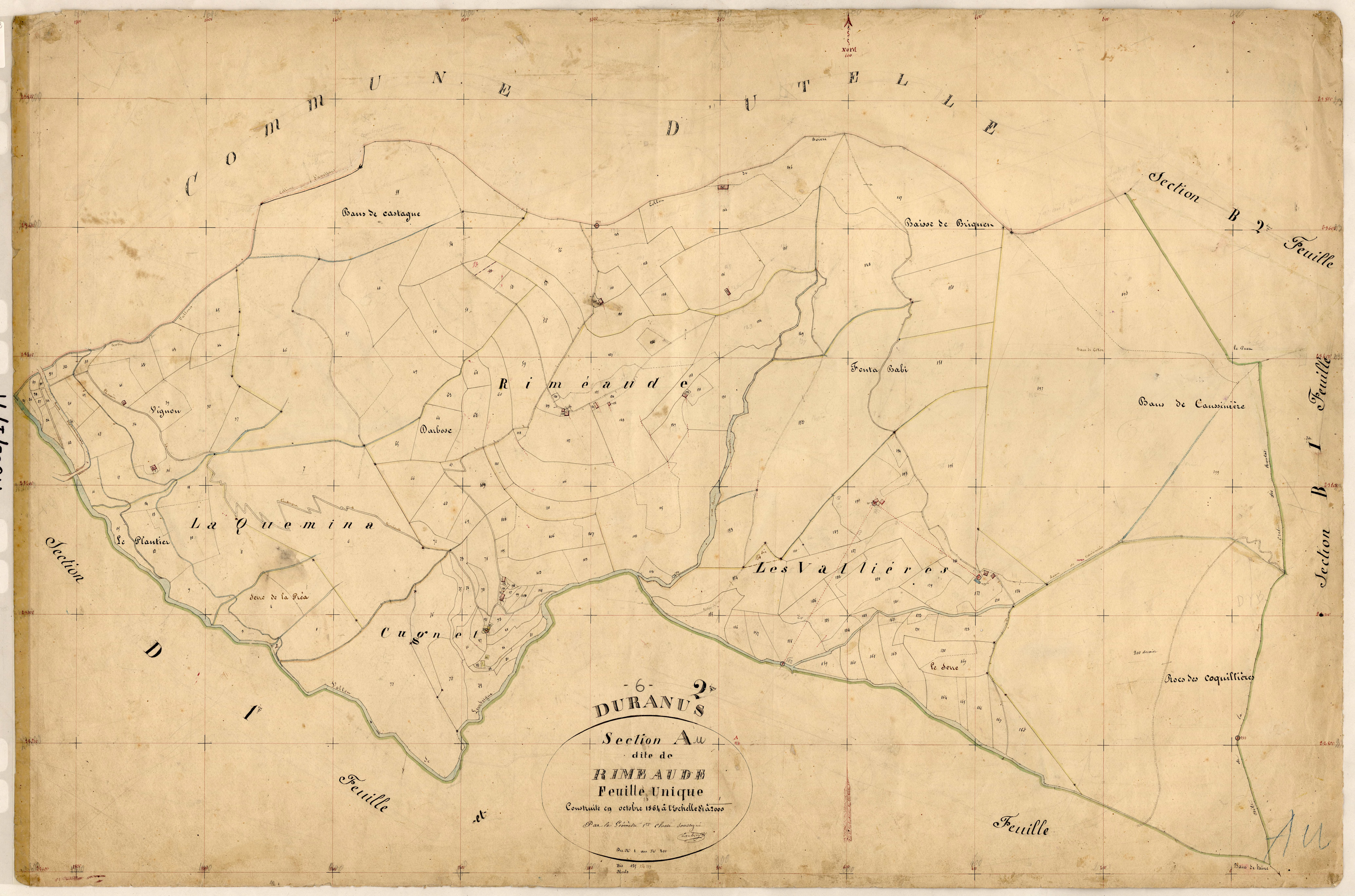 Rimeaude. - Plan de section, A