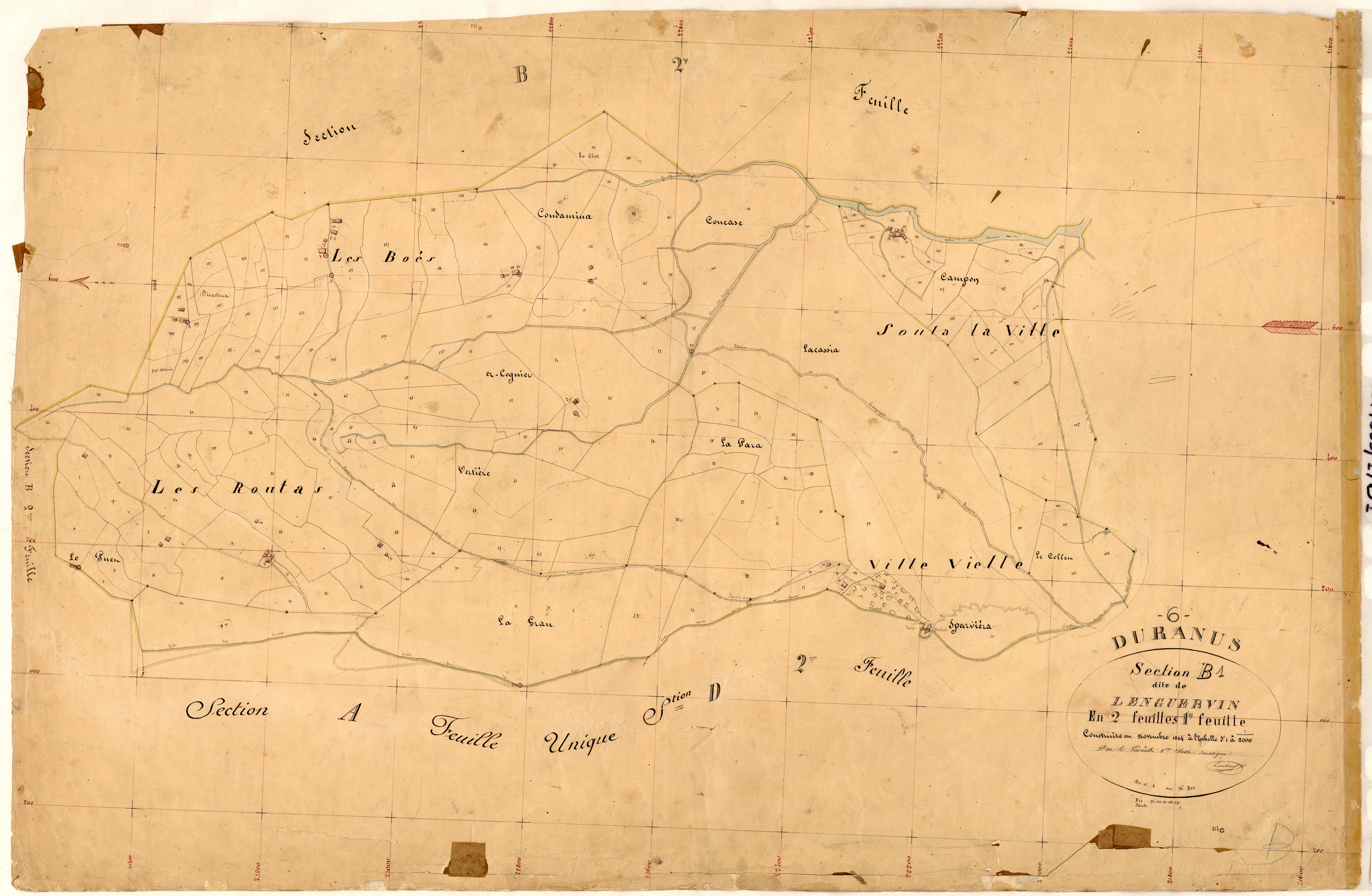 Lenguervin. - Plan de section, B1