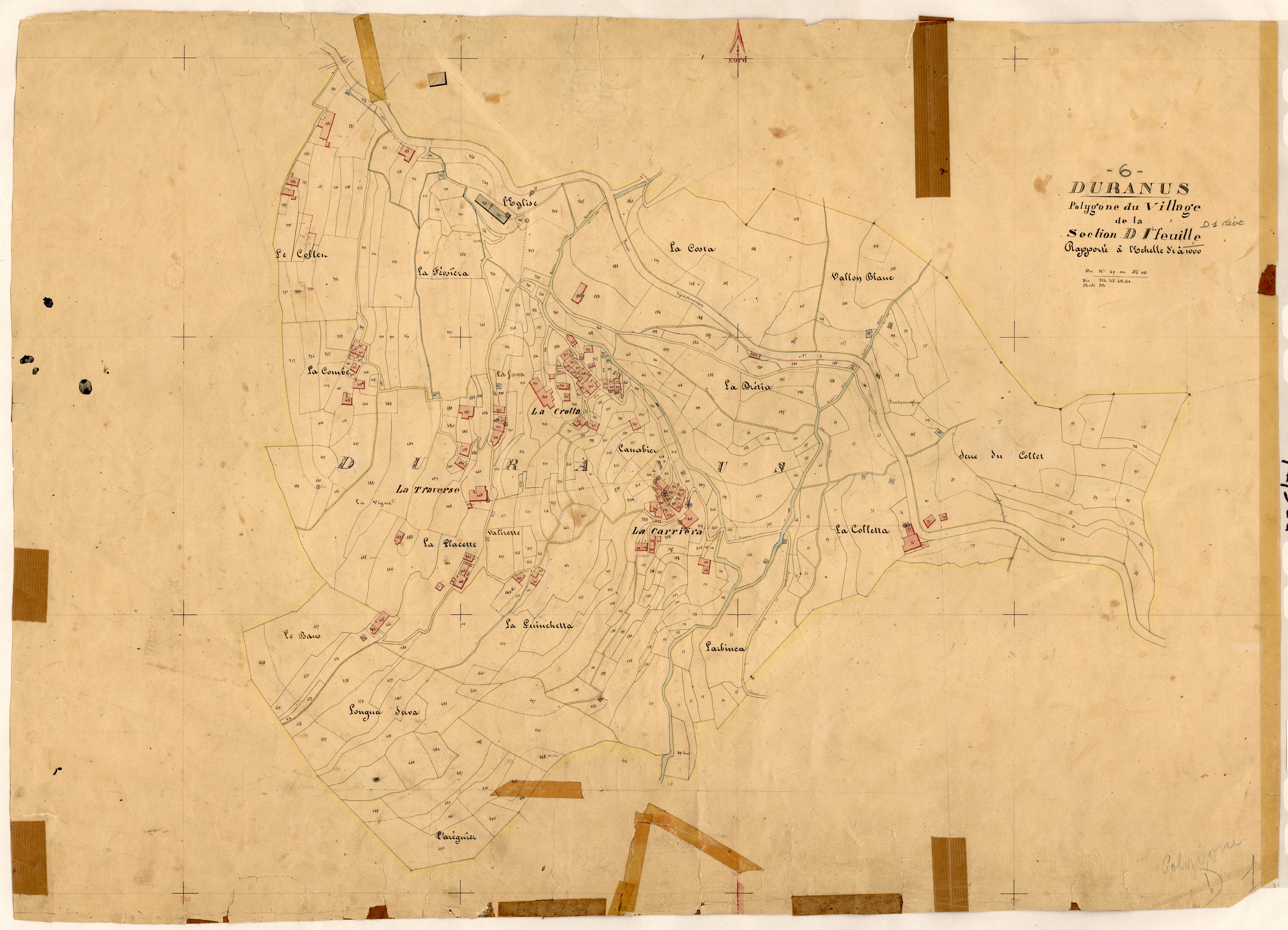 Le Village (développement). - Plan de section, D1(d)