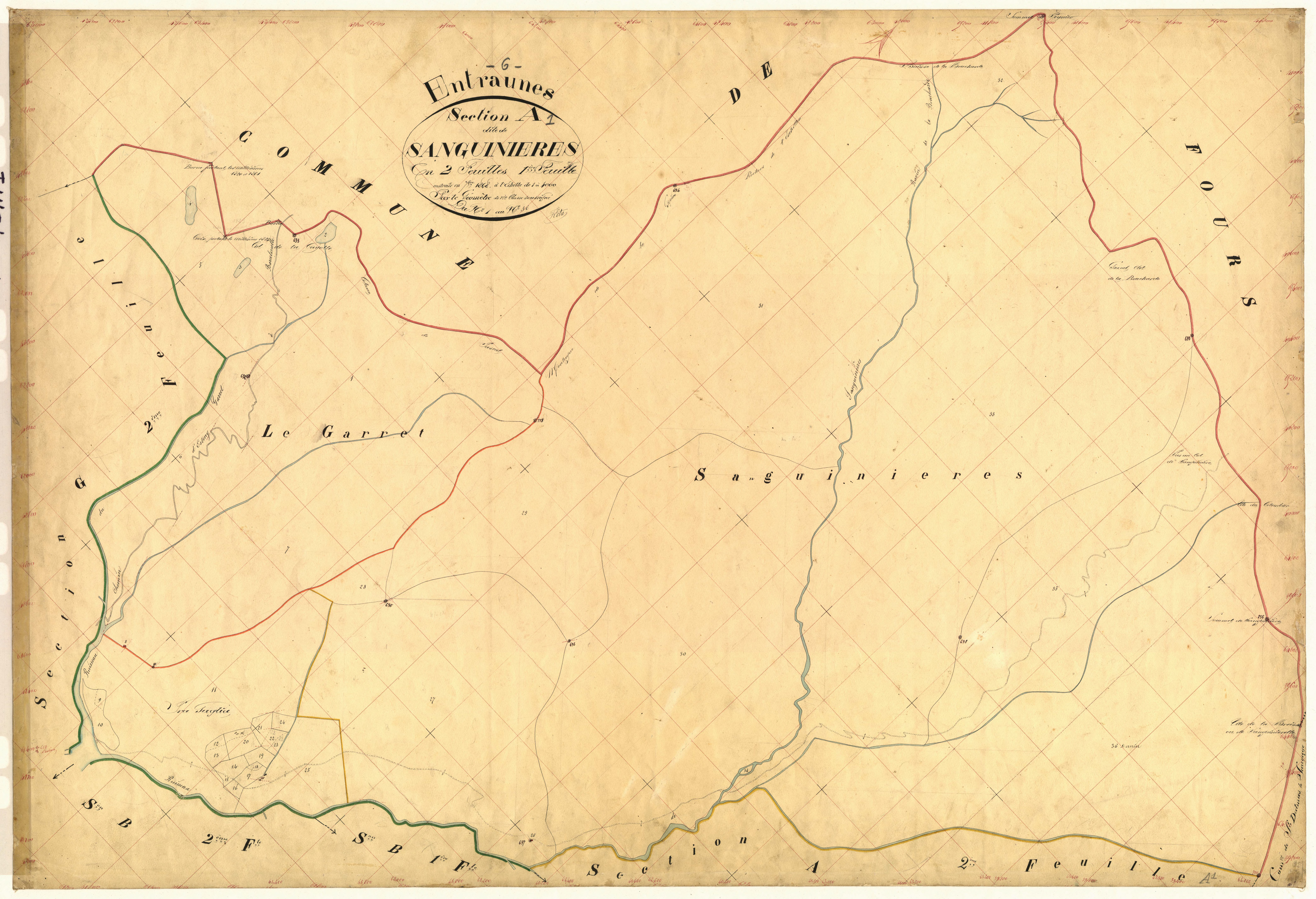 Sanguinières. - Plan de section, A1