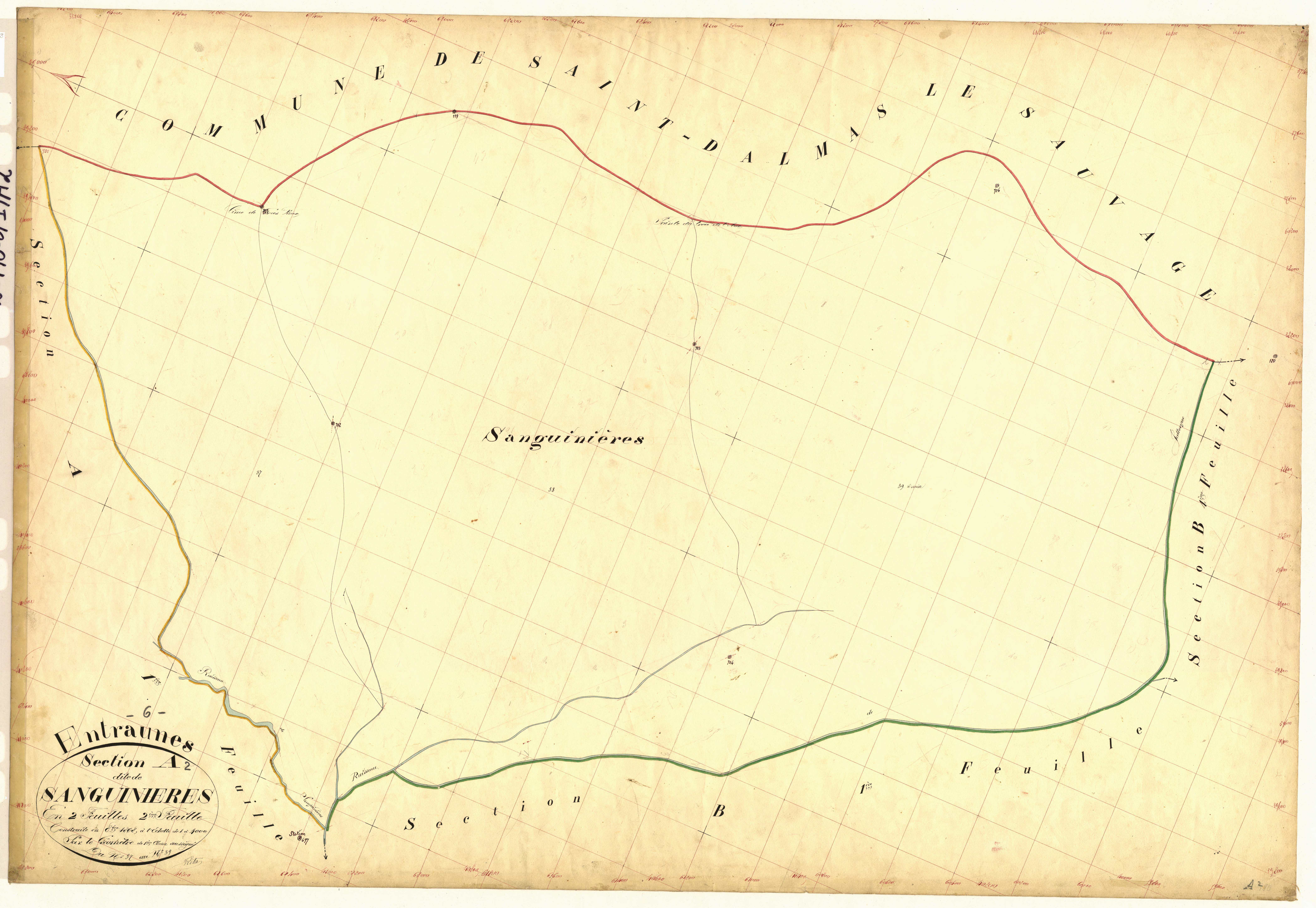 Sanguinières. - Plan de section, A2