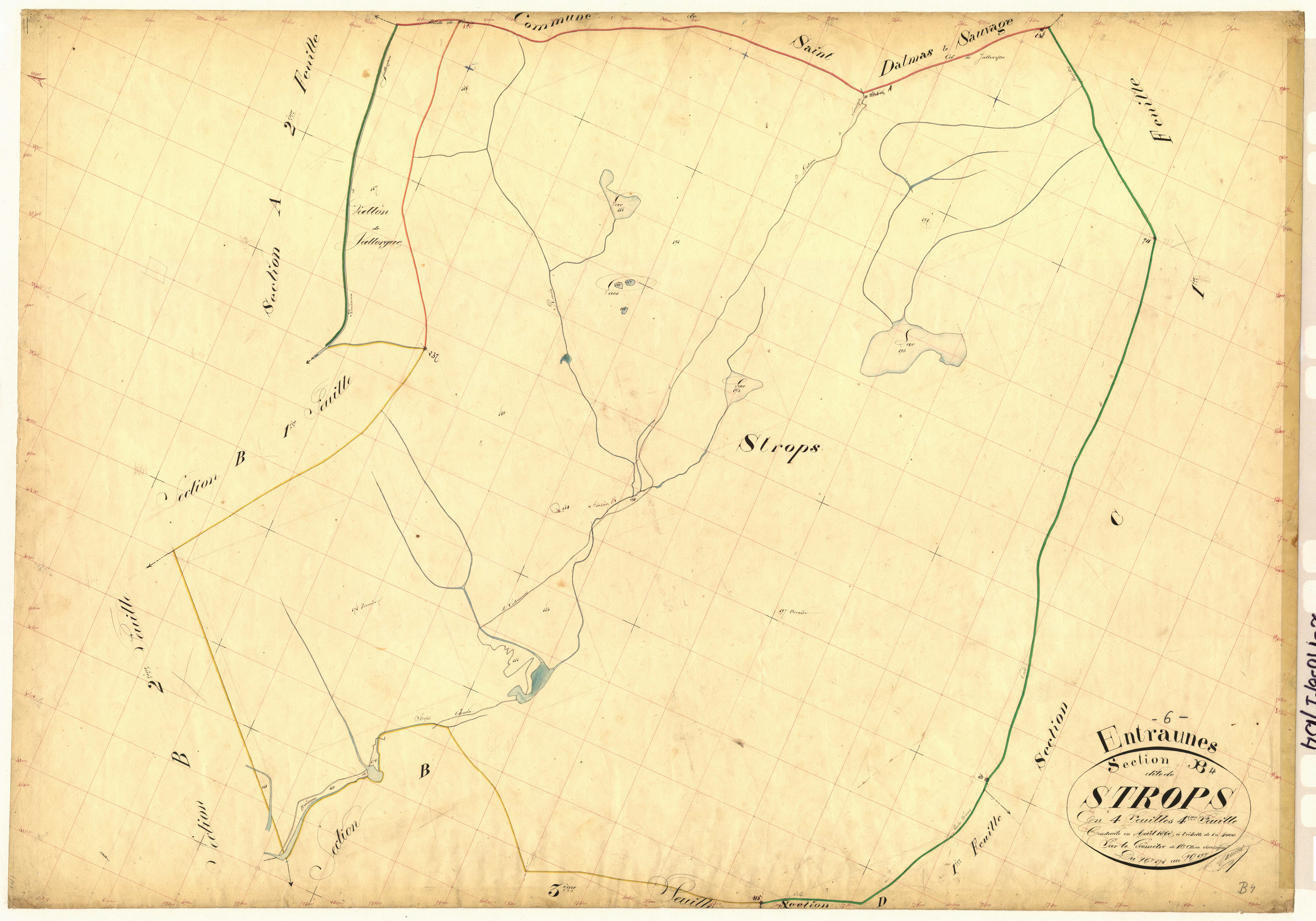 Strops. - Plan de section, B4