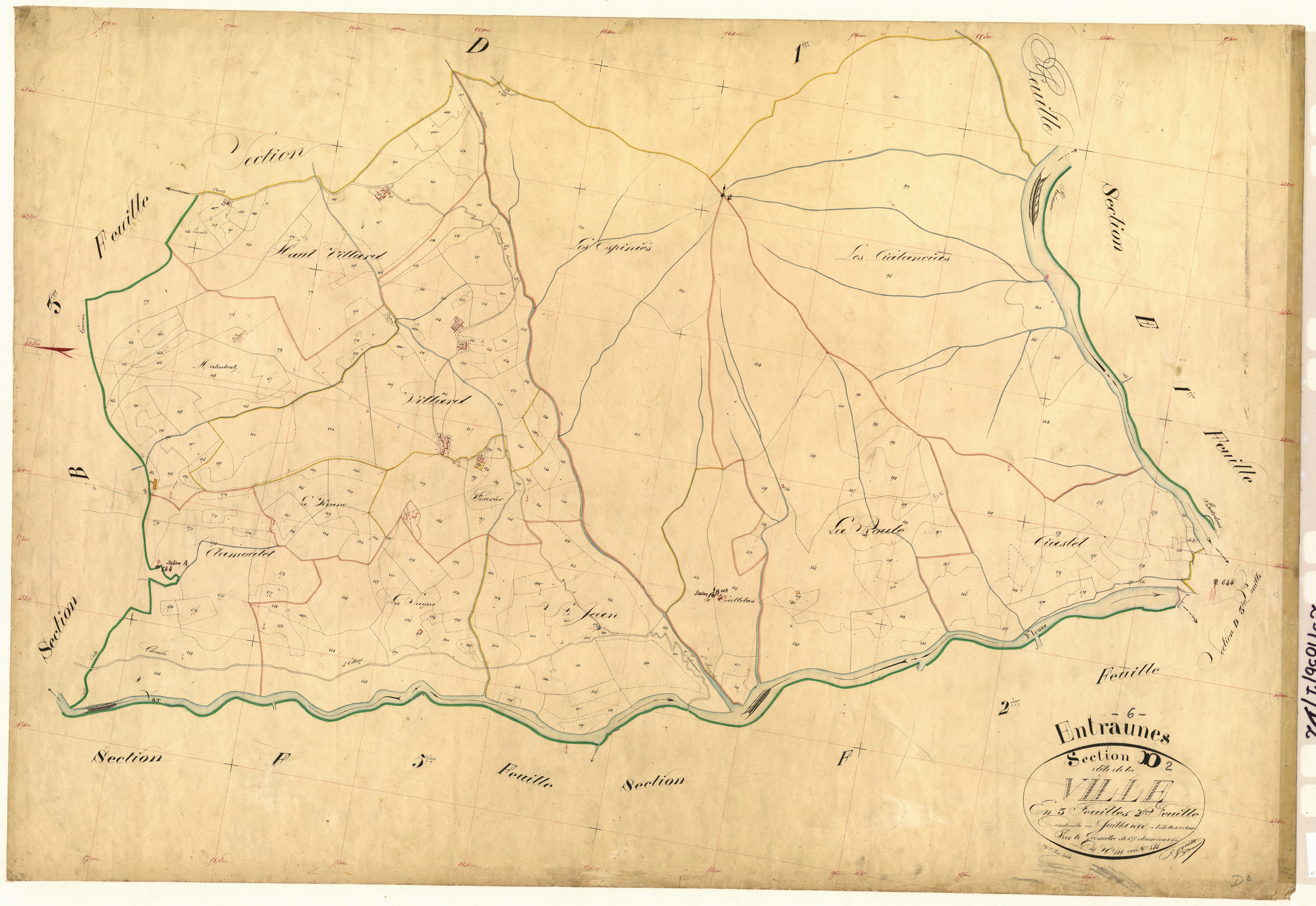 La Ville. - Plan de section, D2
