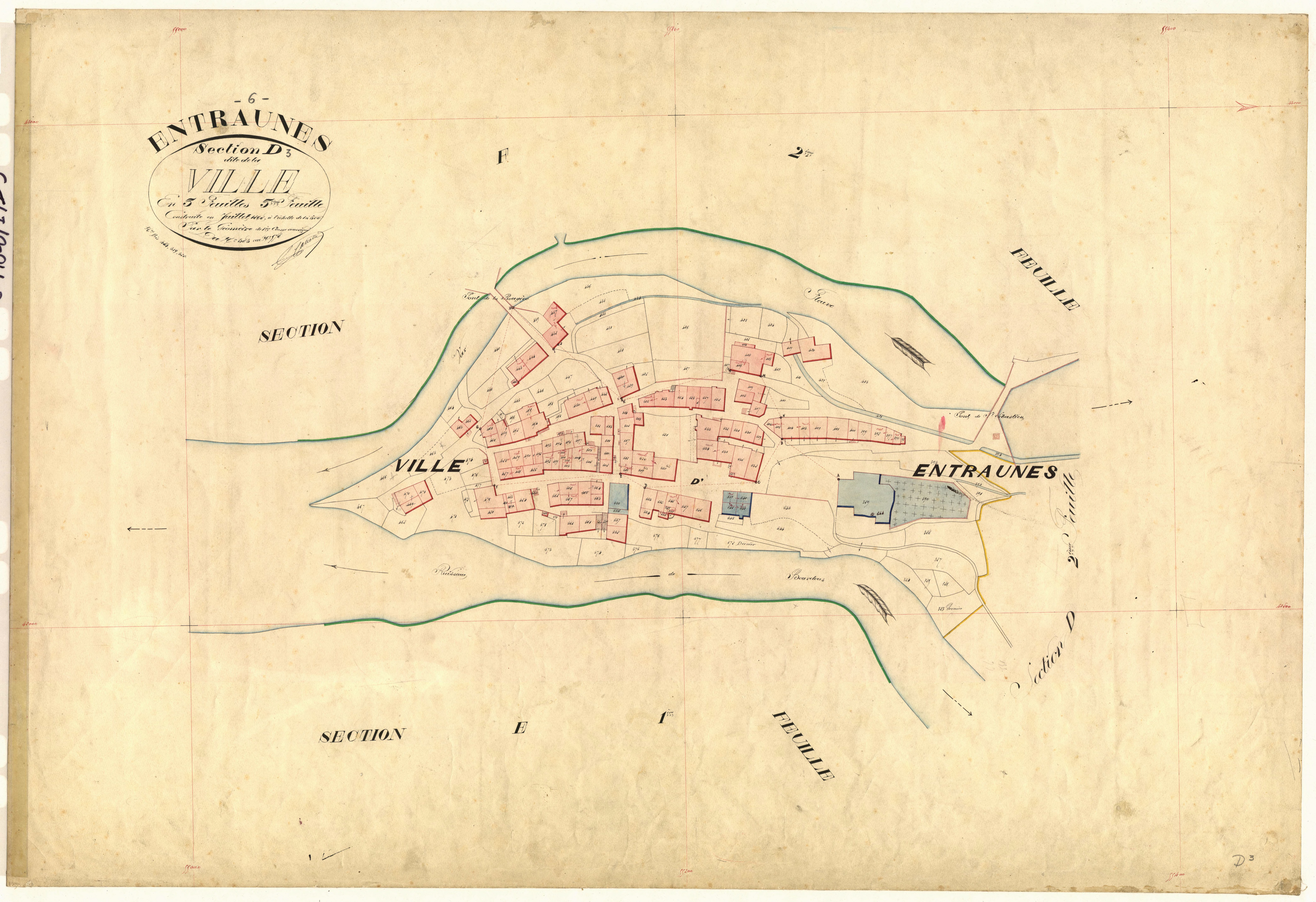 La Ville. - Plan de section, D3