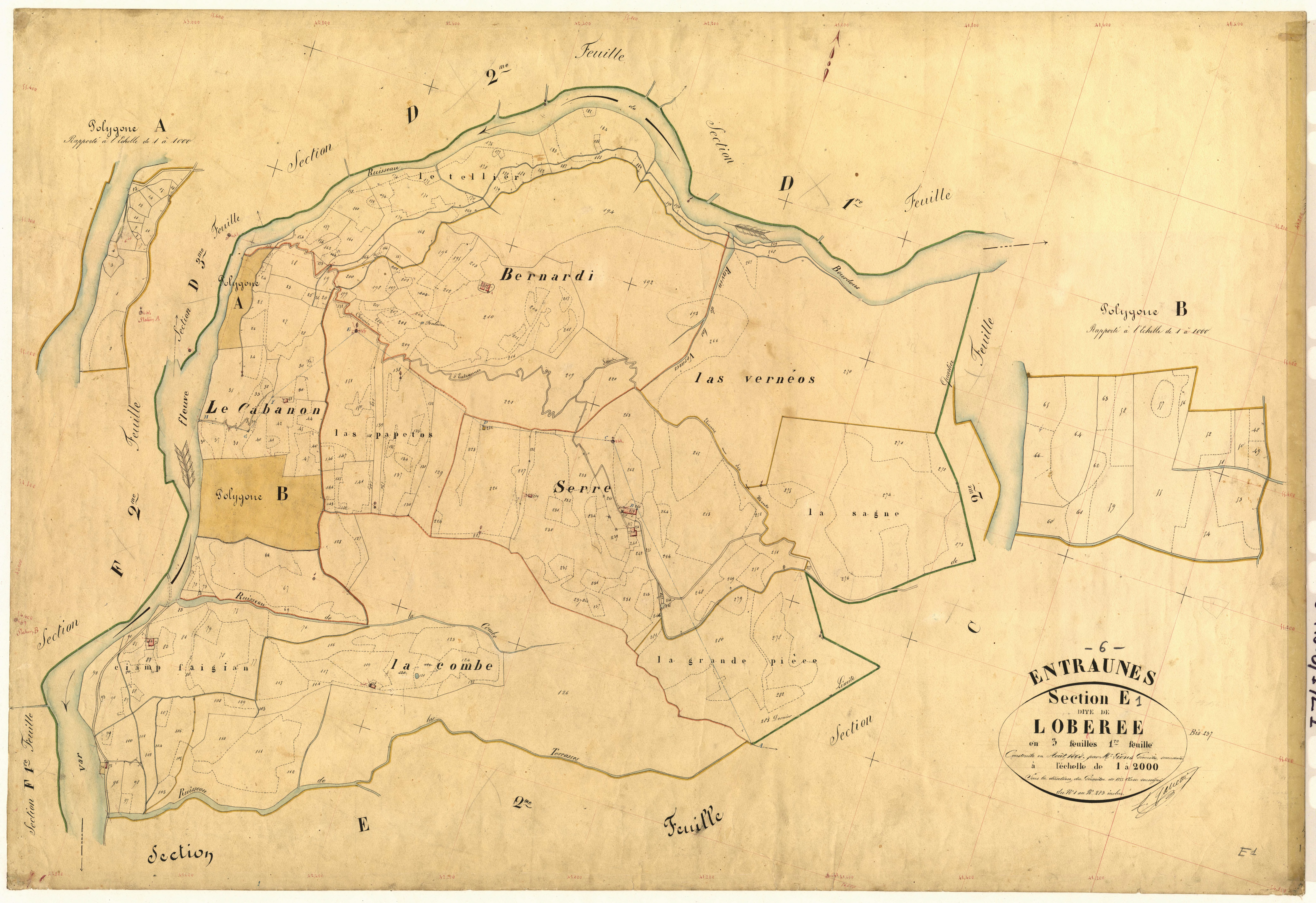 Loberee. - Plan de section, E1