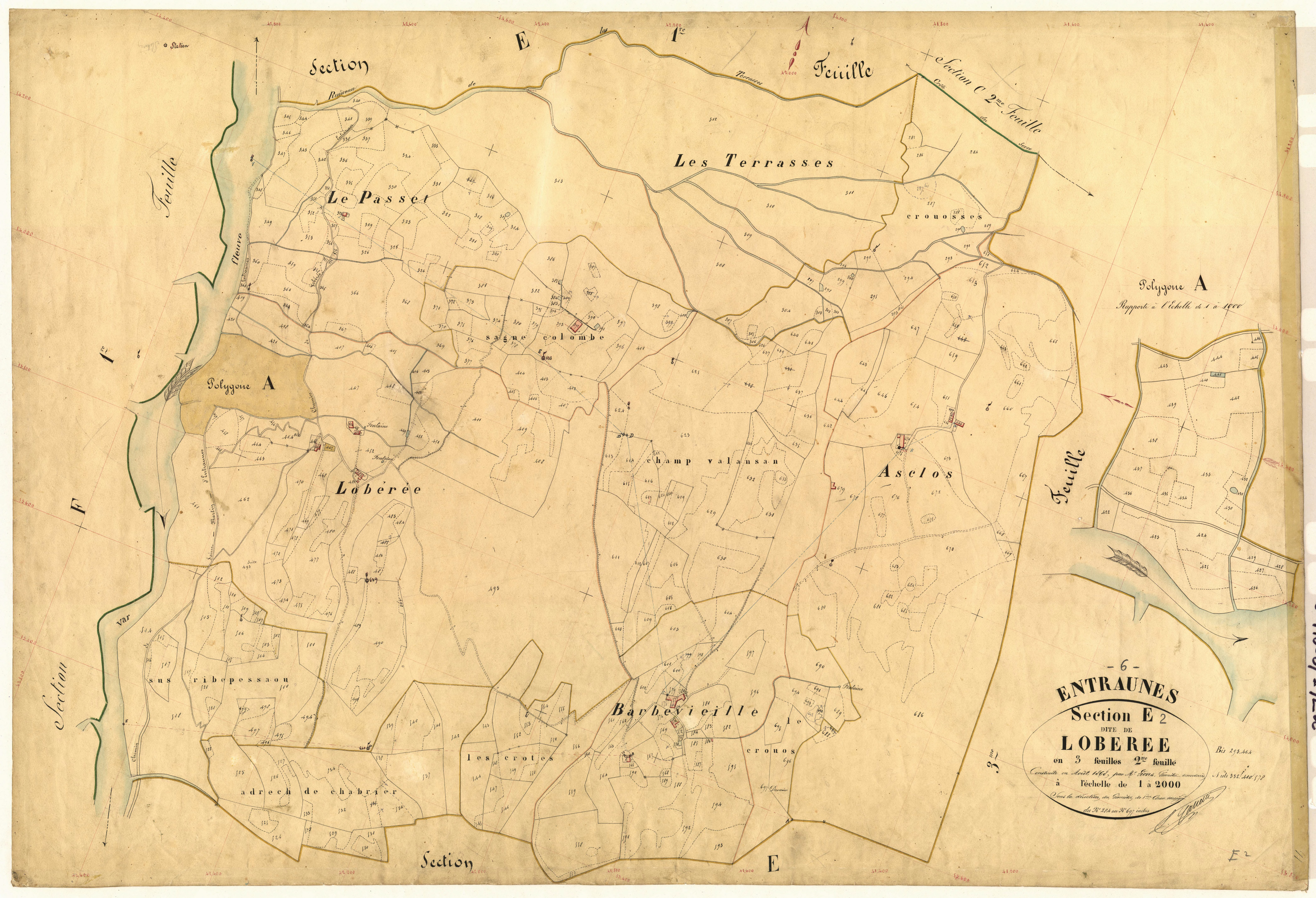 Loberee. - Plan de section, E2