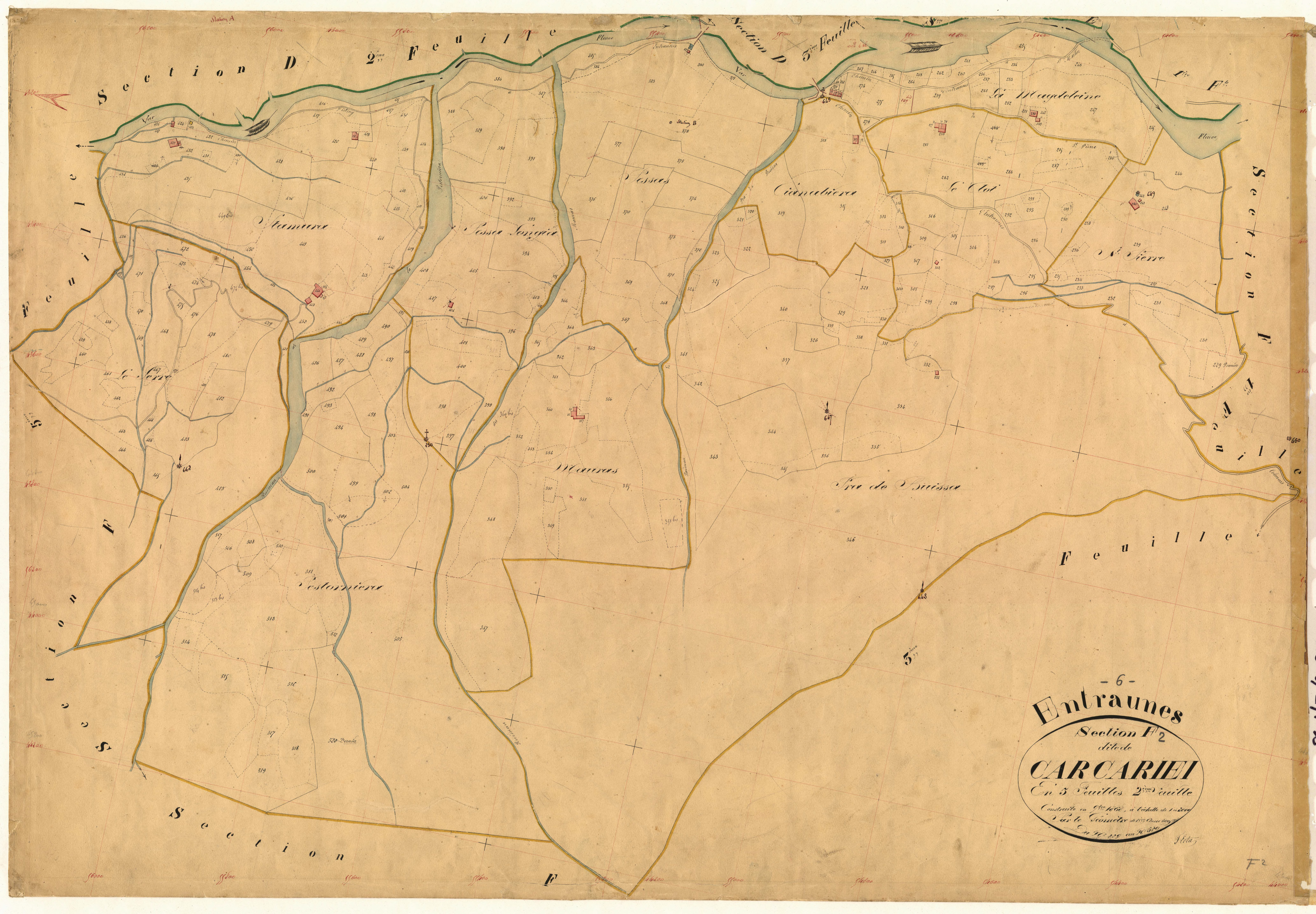 Carcariei. - Plan de section, F2