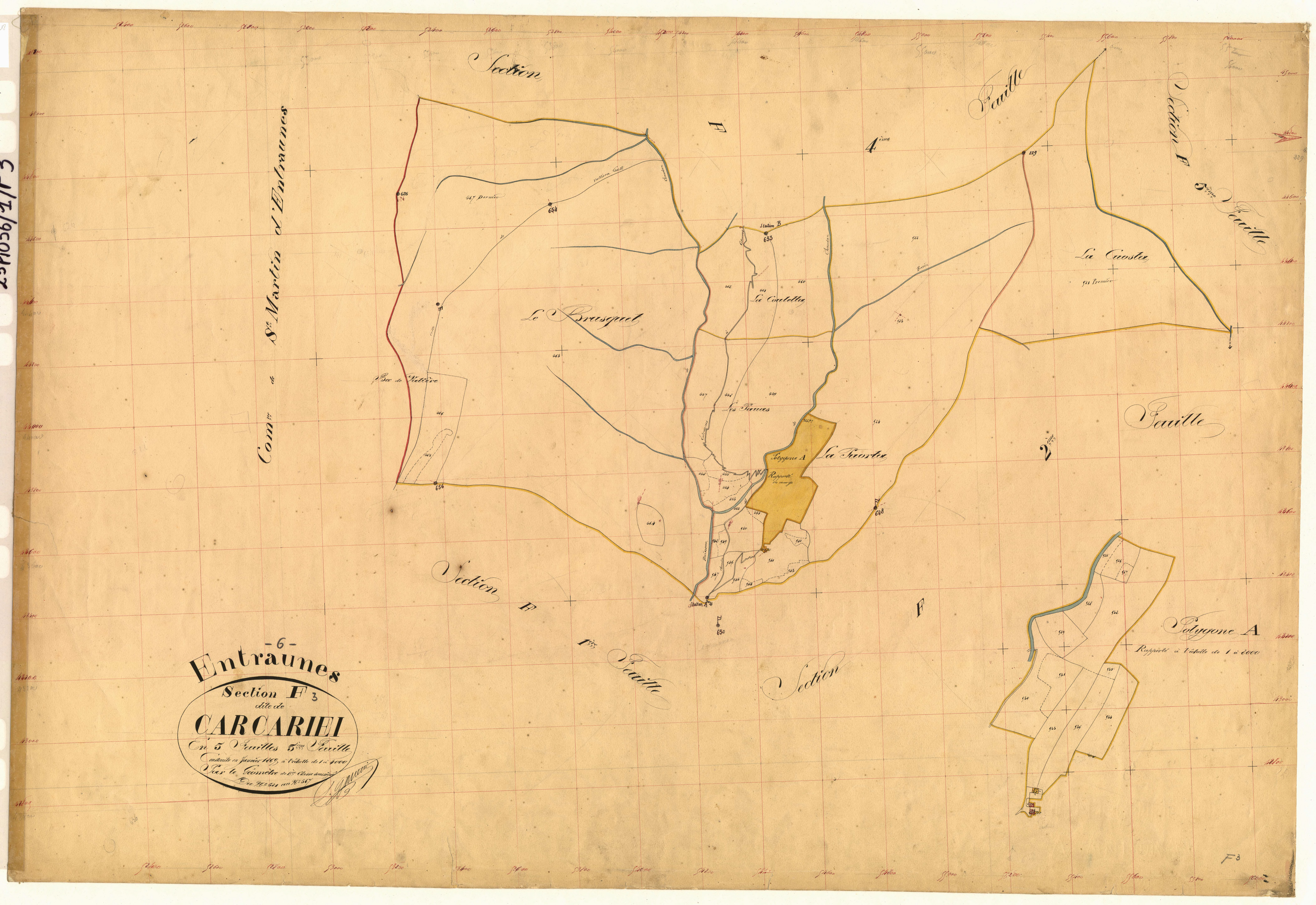 Carcariei. - Plan de section, F3