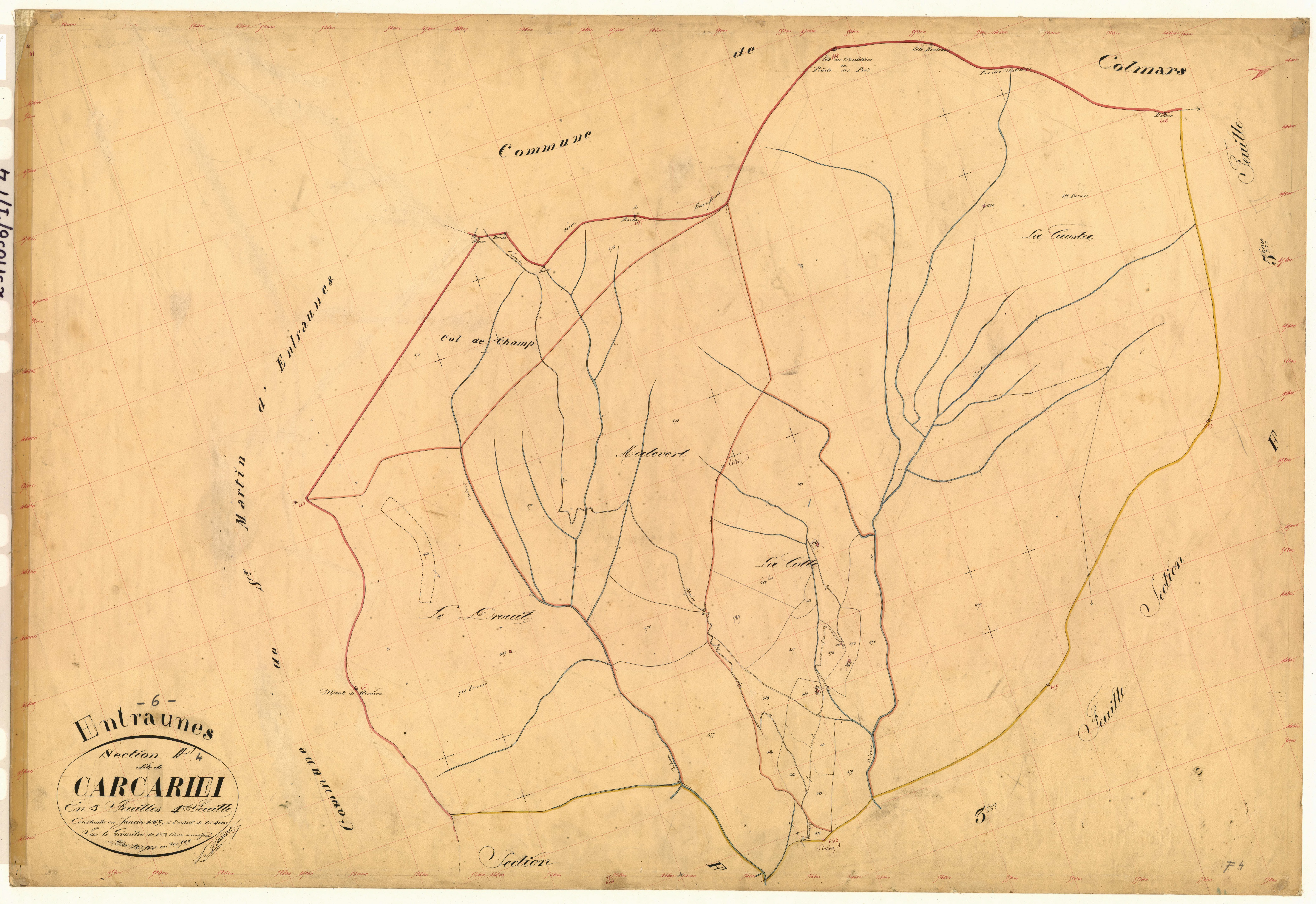 Carcariei. - Plan de section, F4