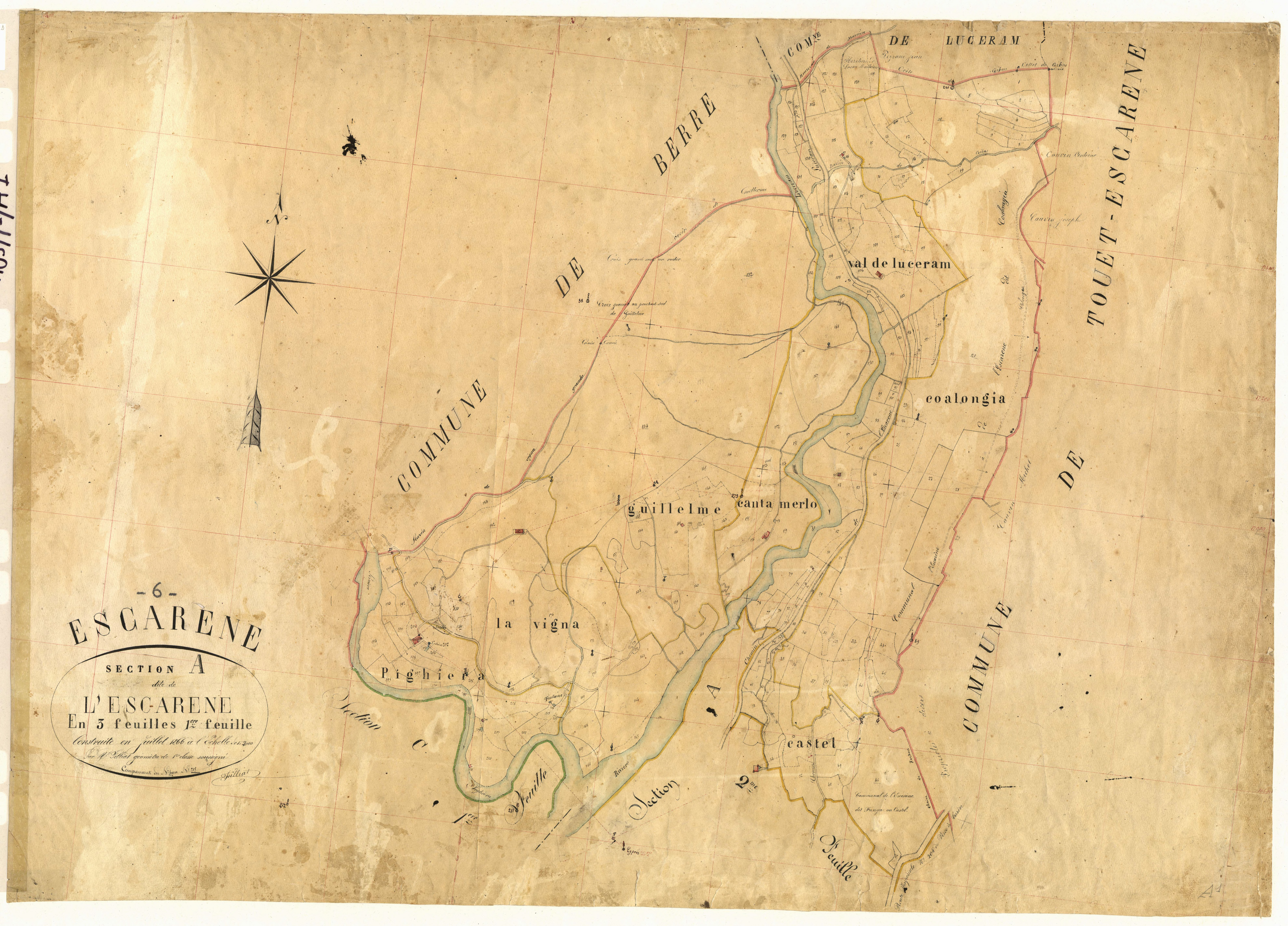 L'Escarène. - Plan de section, A1