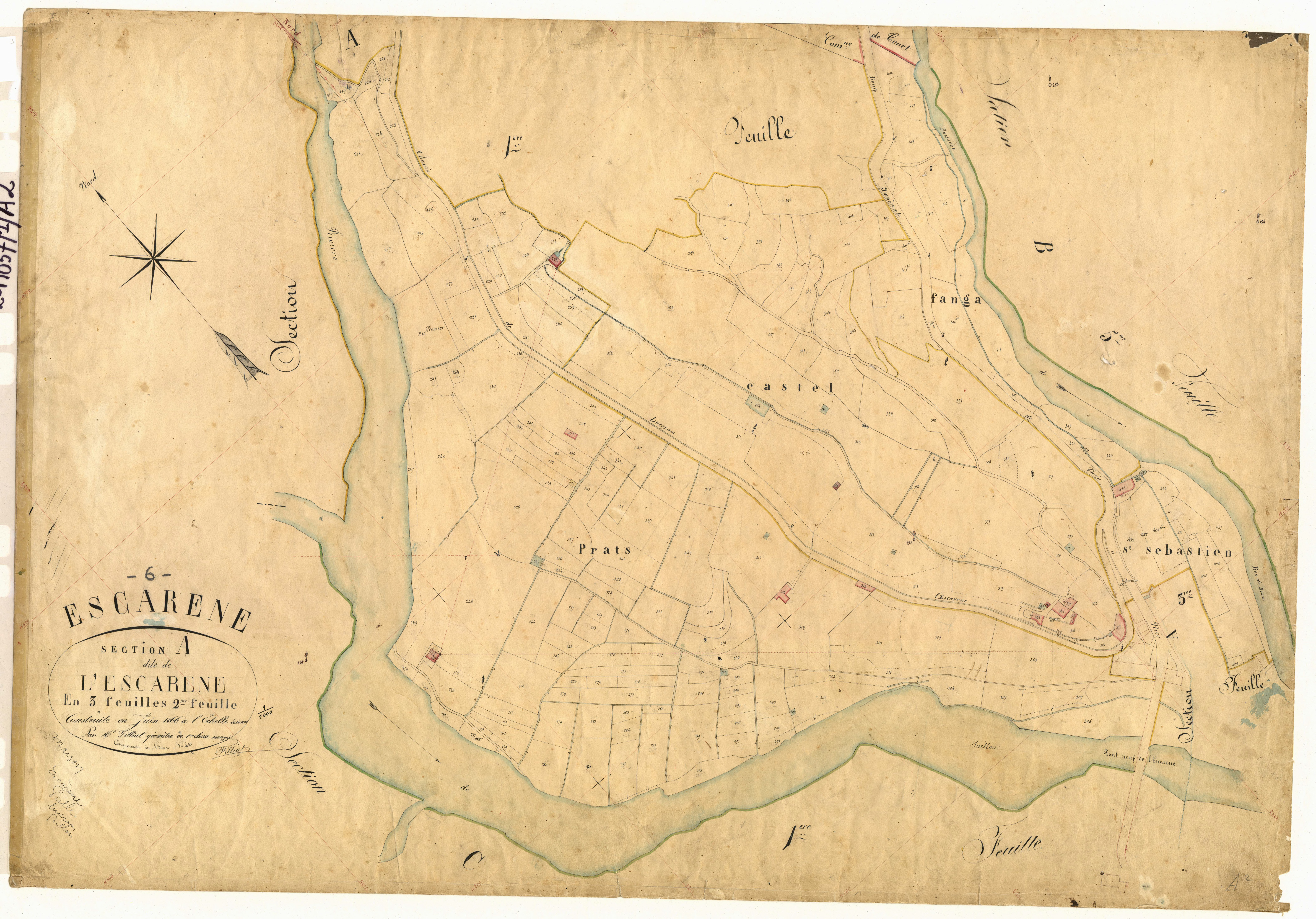 L'Escarène. - Plan de section, A2