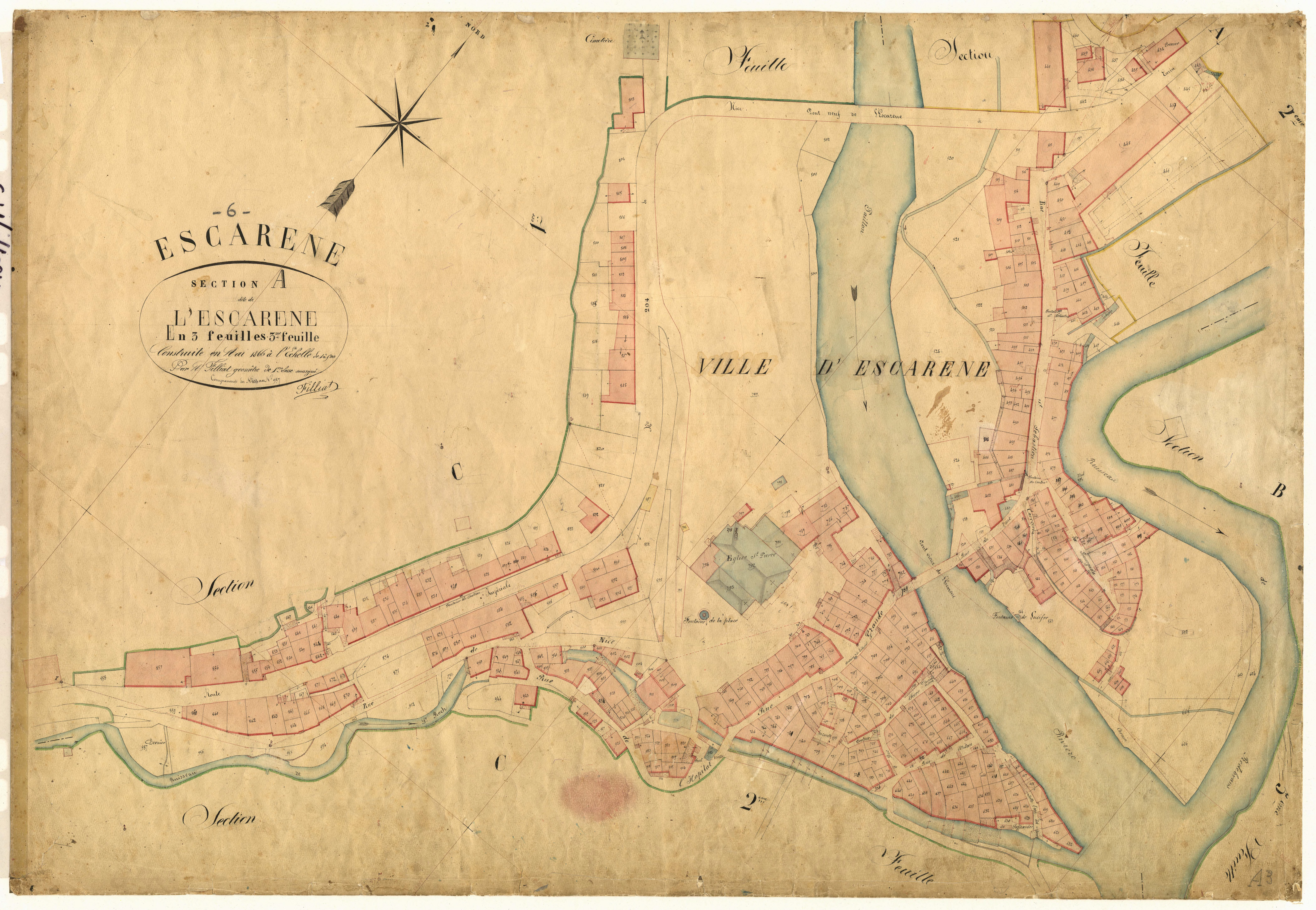 L'Escarène. - Plan de section, A3