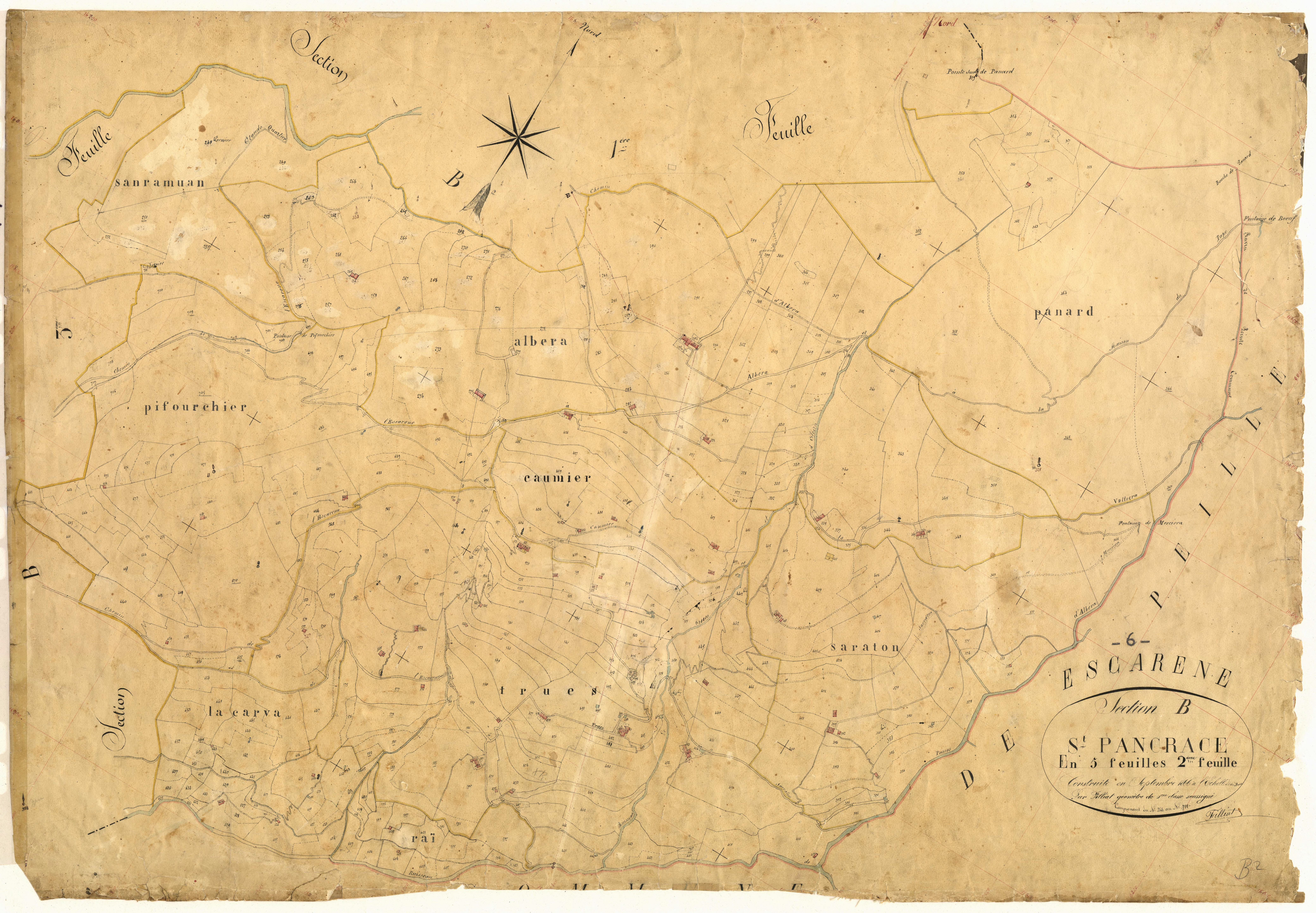 Saint Pancrace. - Plan de section, B2