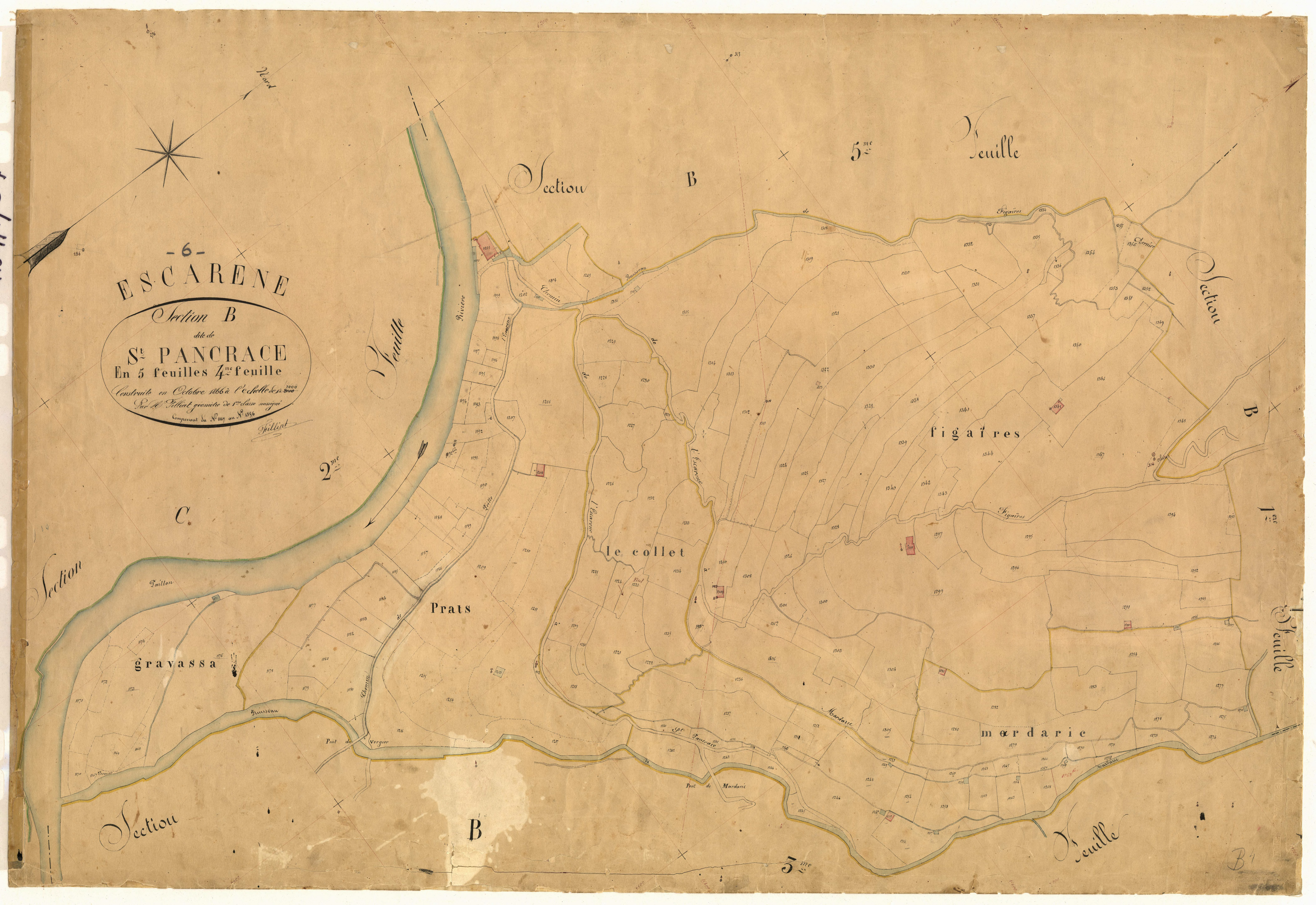 Saint Pancrace. - Plan de section, B4