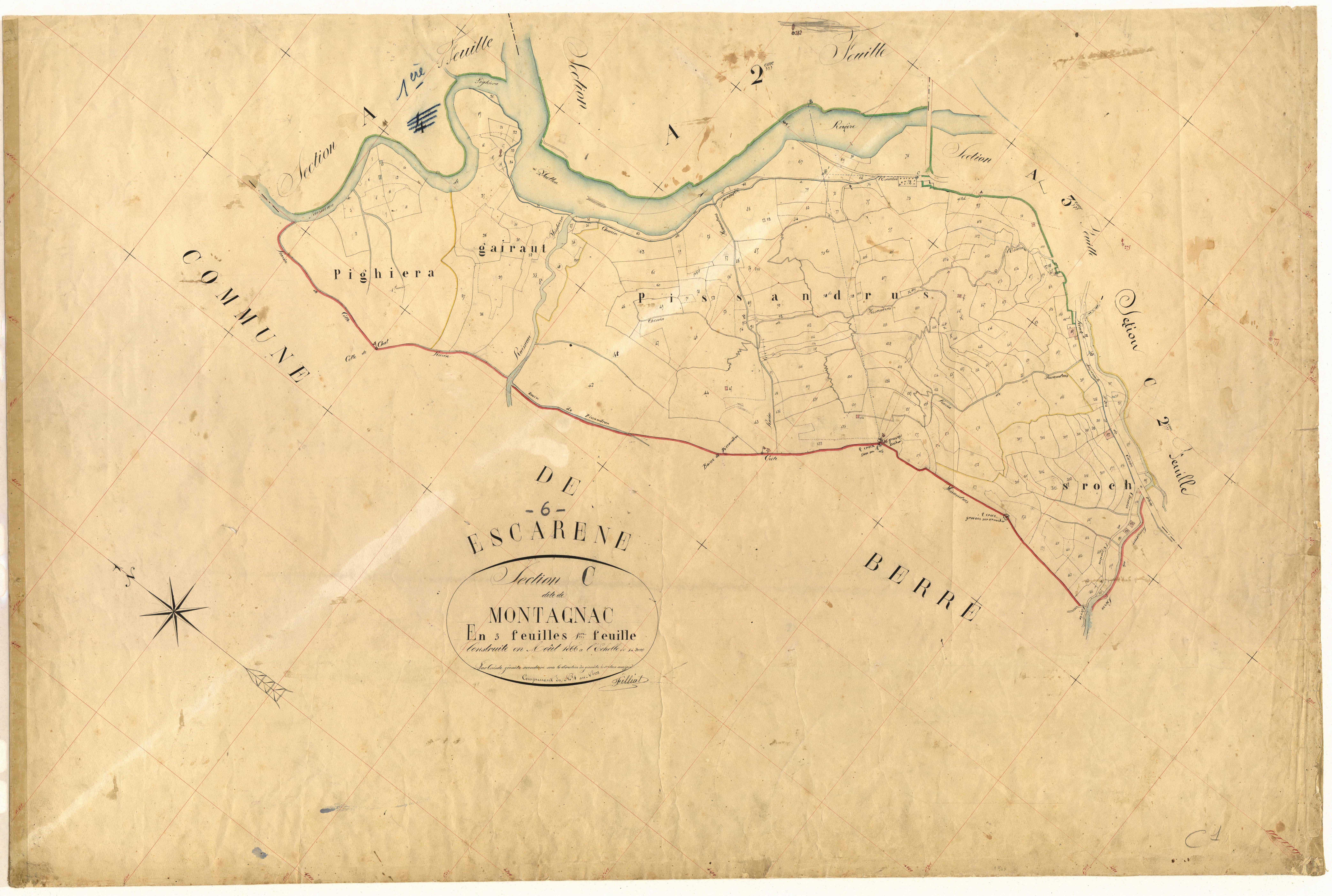 Montagnac. - Plan de section, C1