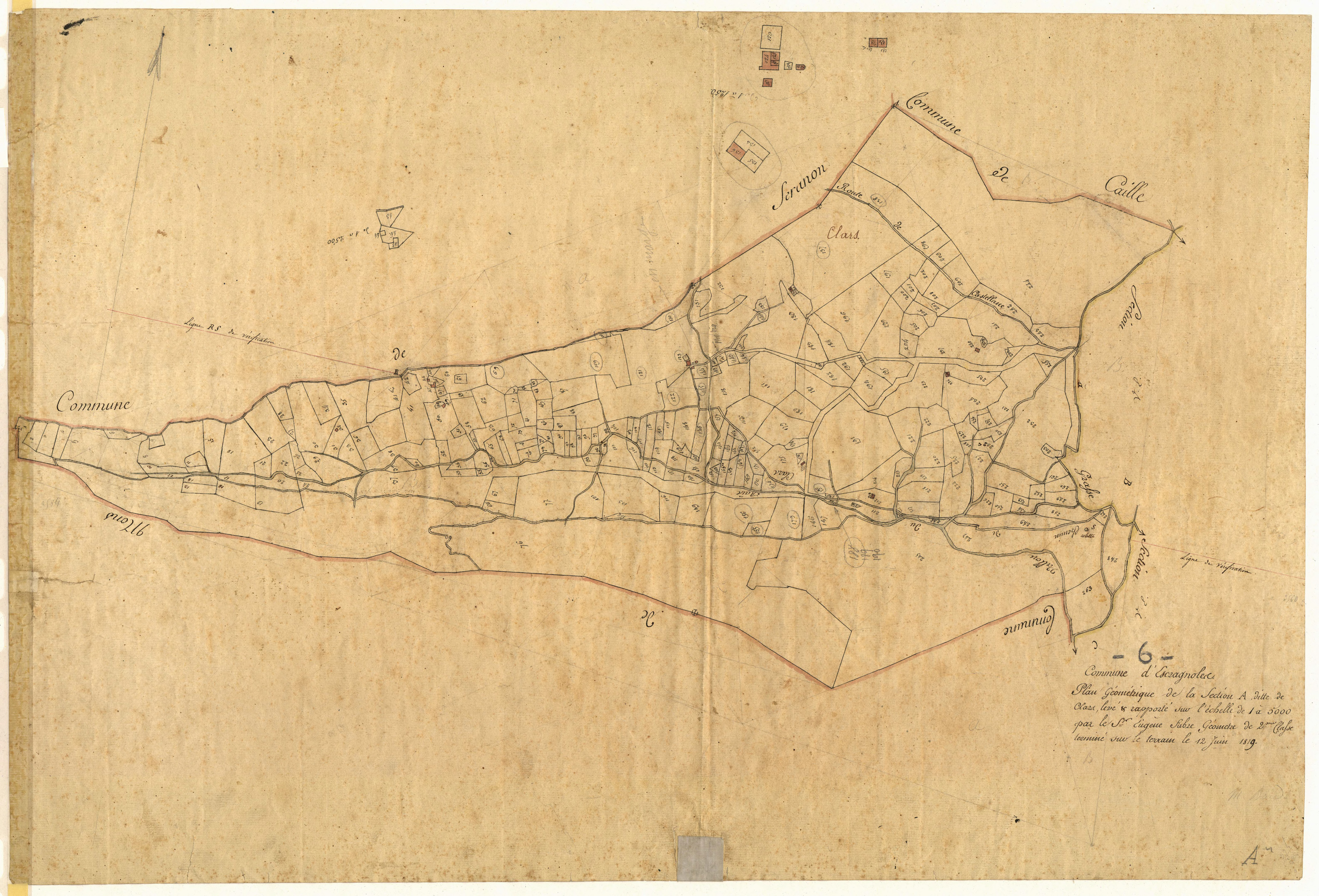 Clars. - Plan de section, A