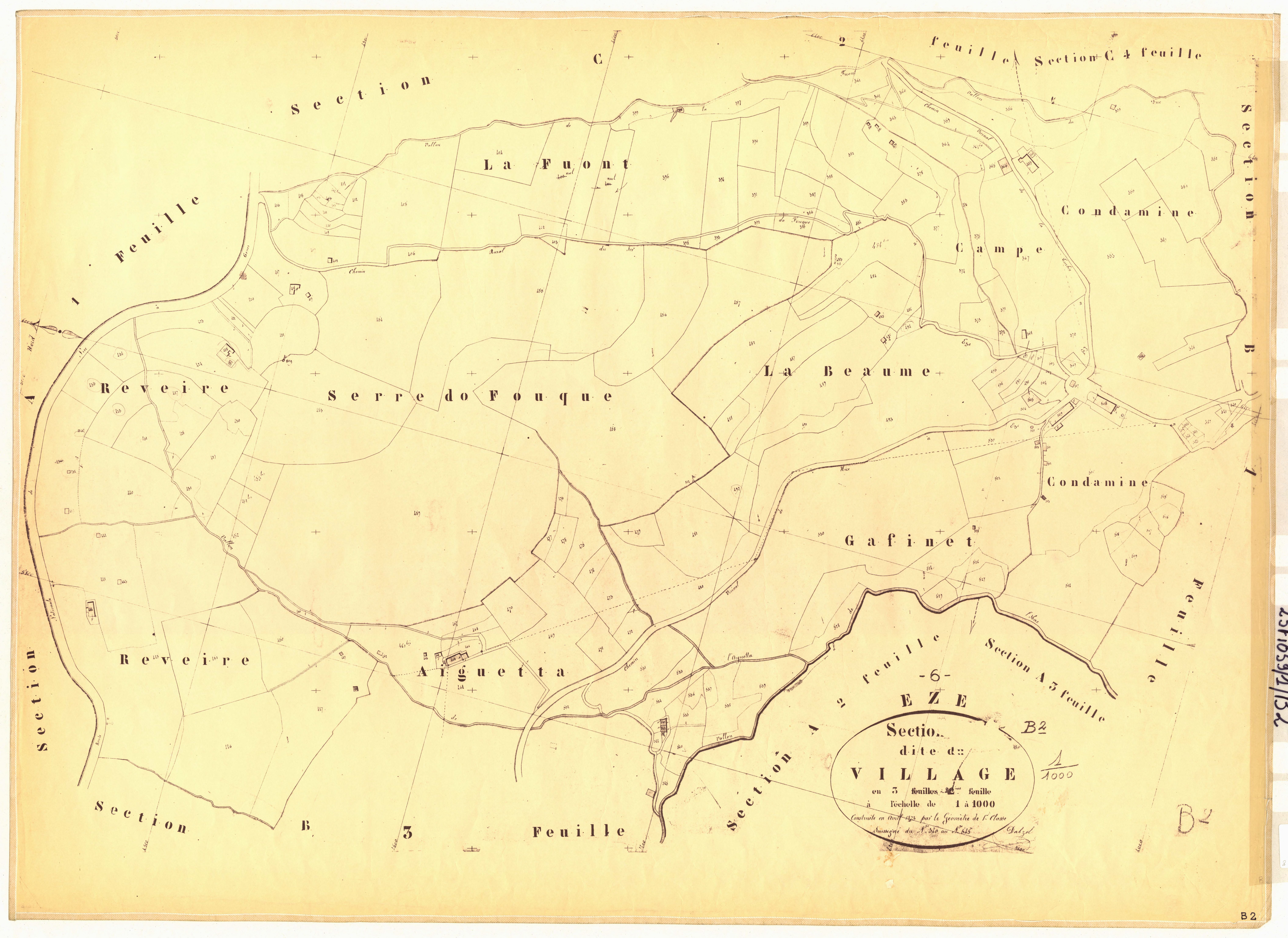 Le Village. - Plan de section, B2