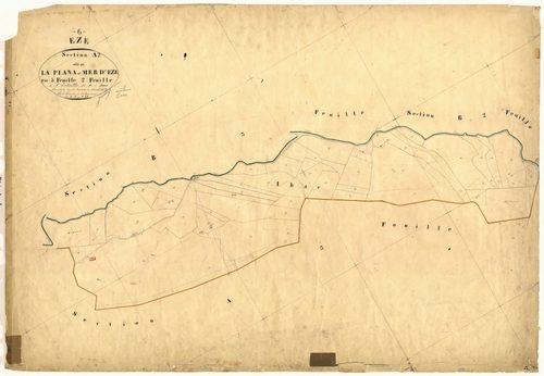La Plana et Mer d'Eze. - Plan de section, A2