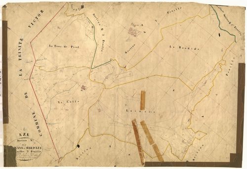 La Plana et Mer d'Eze. - Plan de section, A3