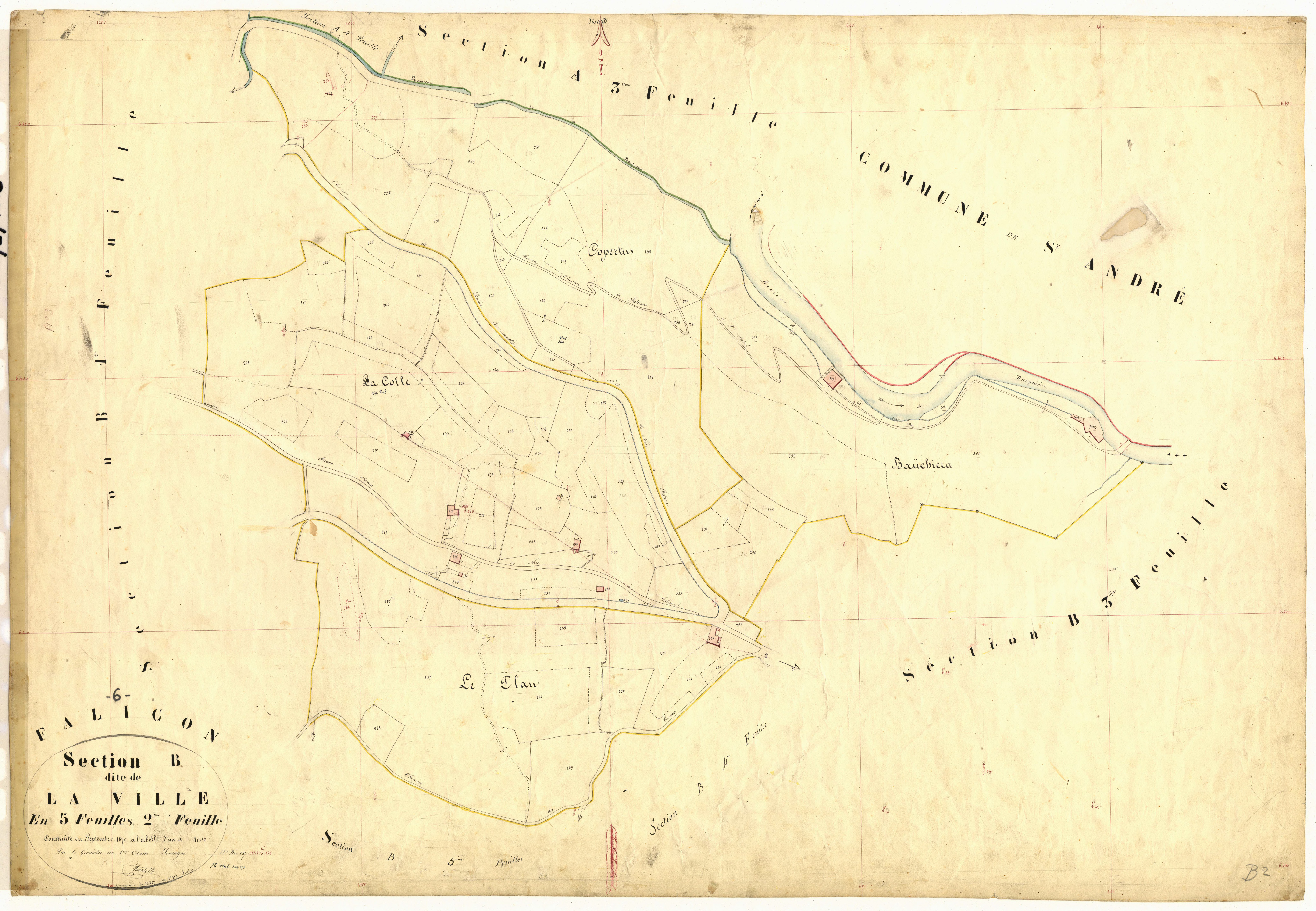La Ville. - Plan de section, B2