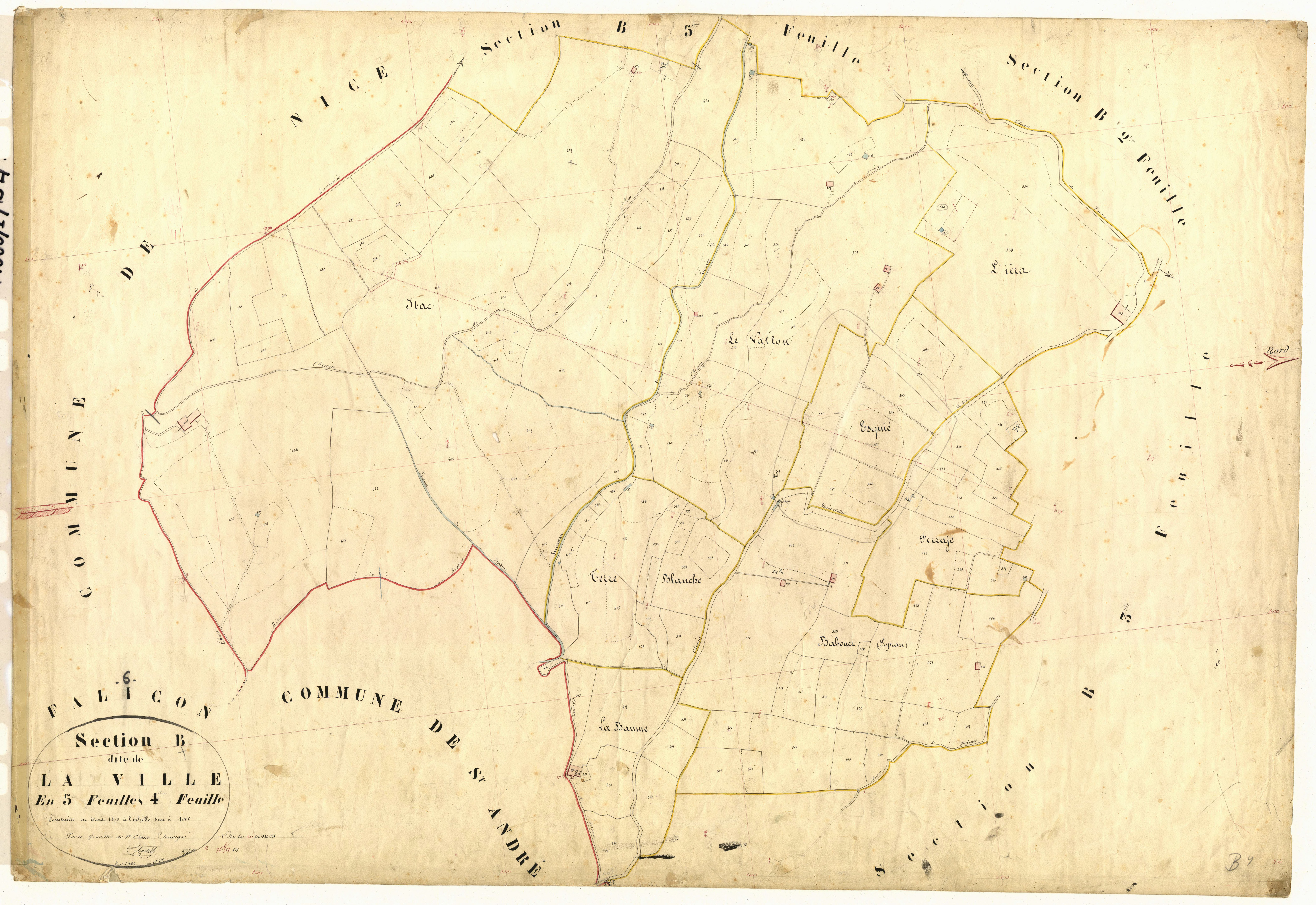 La Ville. - Plan de section, B4