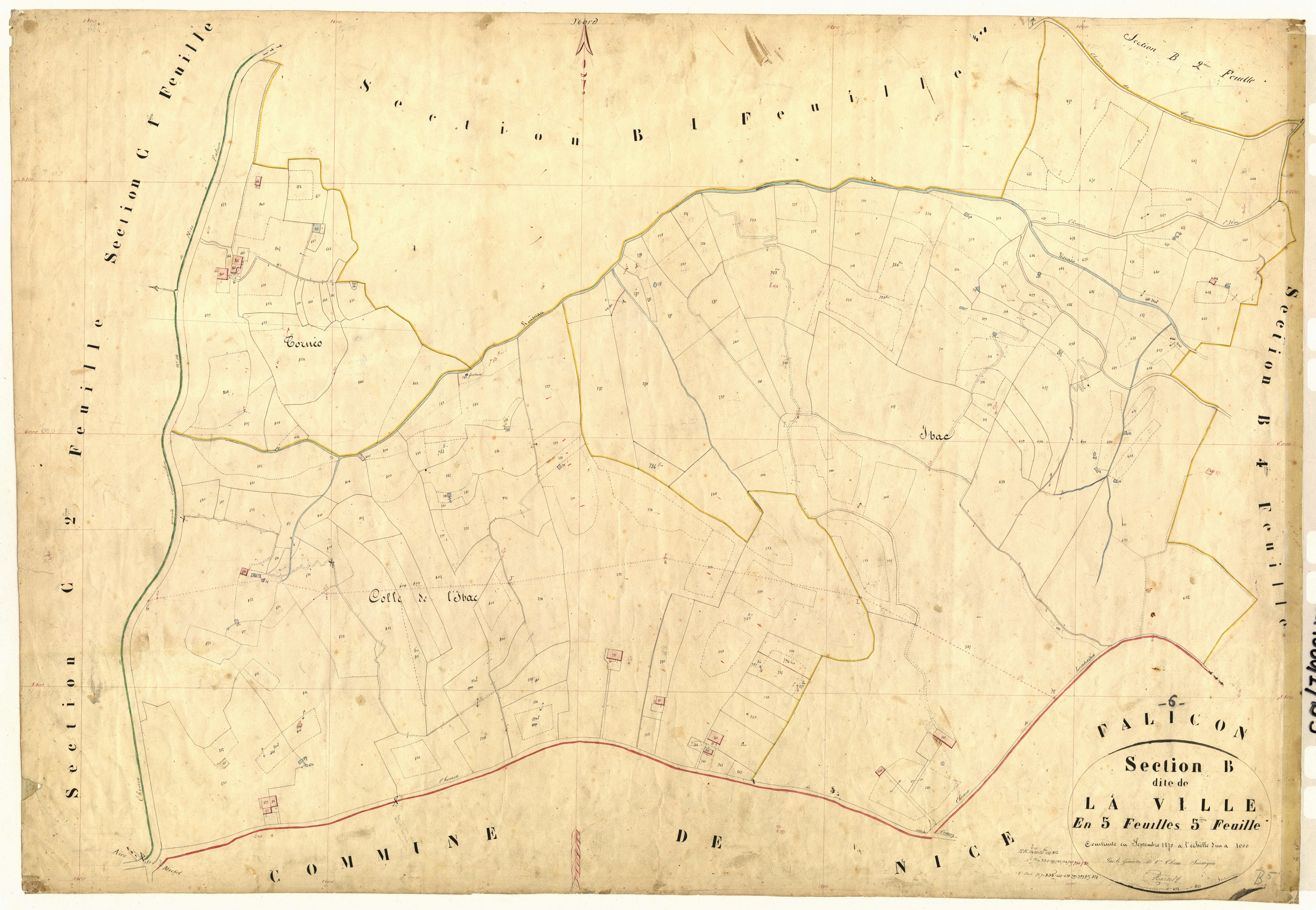 La Ville. - Plan de section, B5