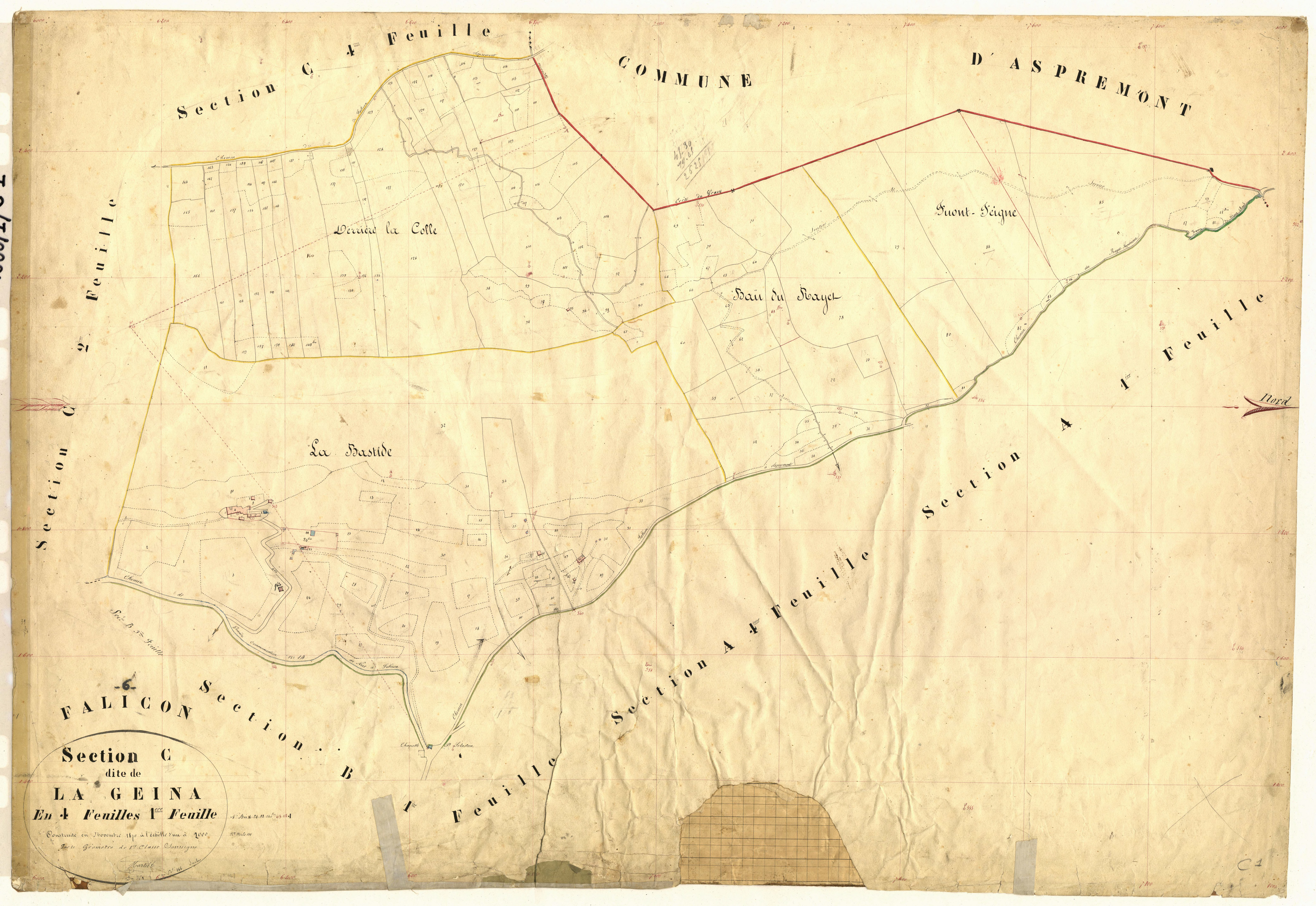 La Geina. - Plan de section, C1