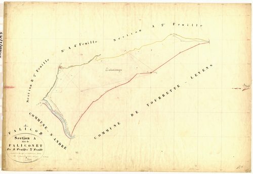 Faliconet. - Plan de section, A3