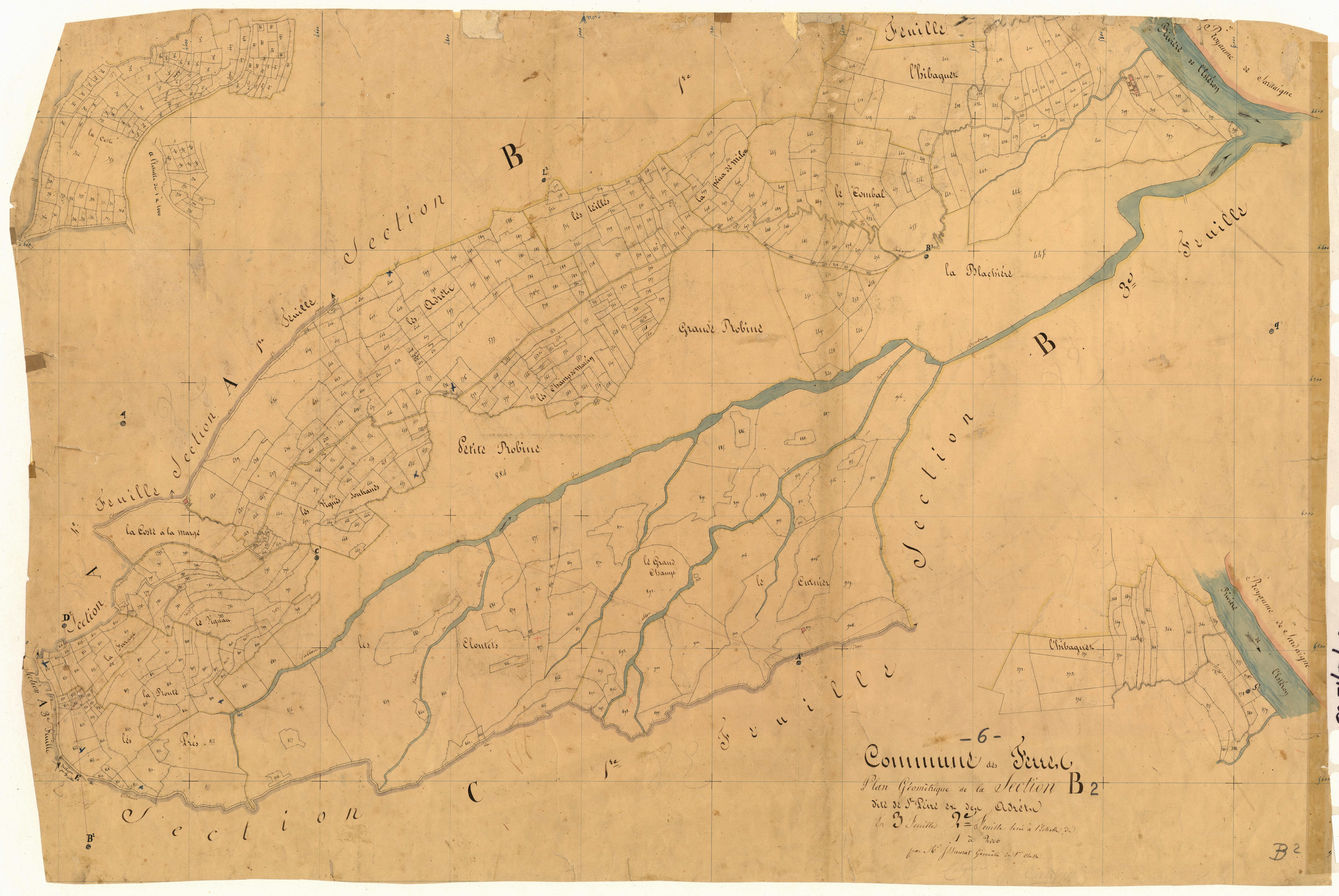 Les Saint Peiré et les Adrets. - Plan de section, B2
