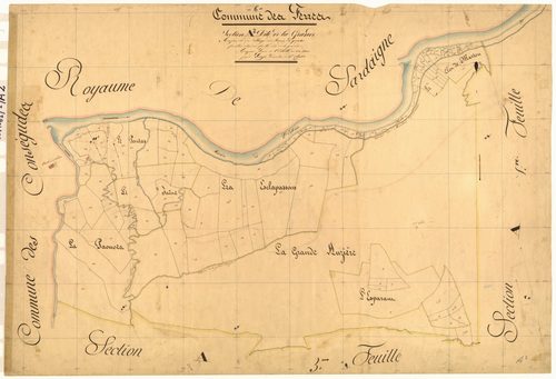 La Grande Auzière et le Village des Ferres, la Grande Auzière. - Plan de section, A2