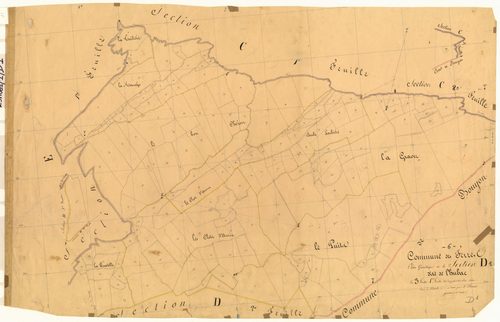 L'Hubac, le Puits et le Bon Chéron. - Plan de section, D1