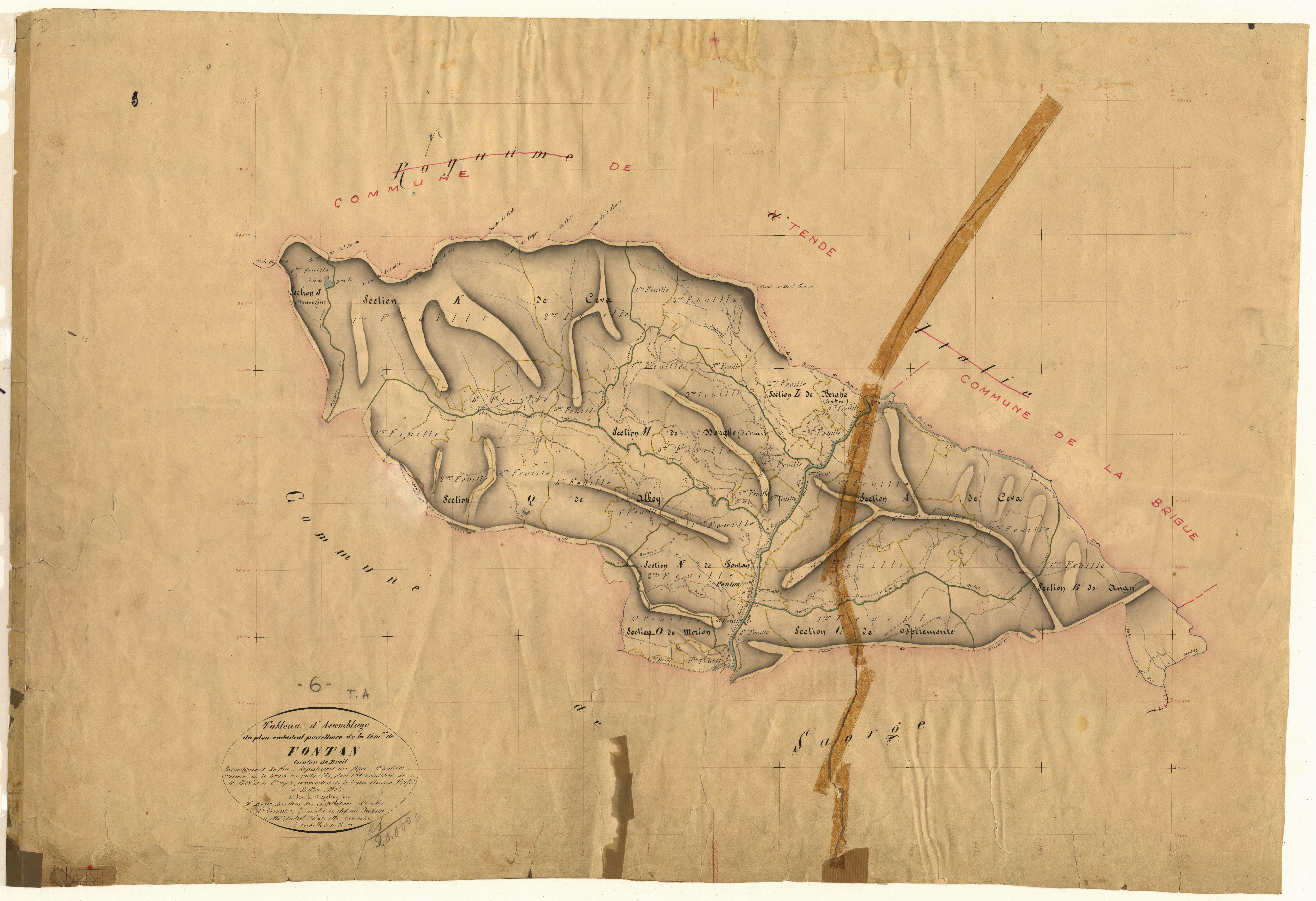 Tableau d'assemblage. - TA