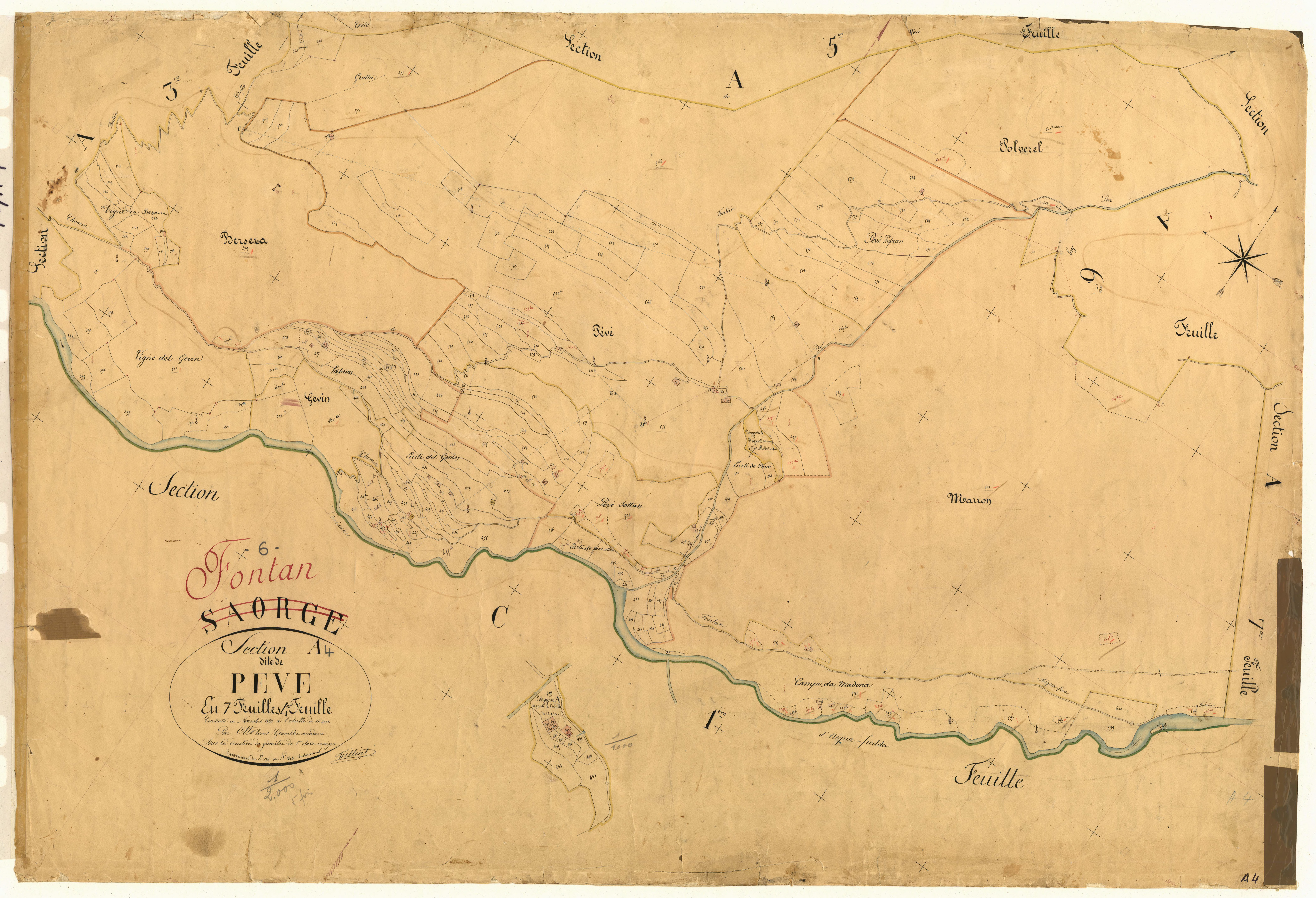Peve. - Plan de section, A4