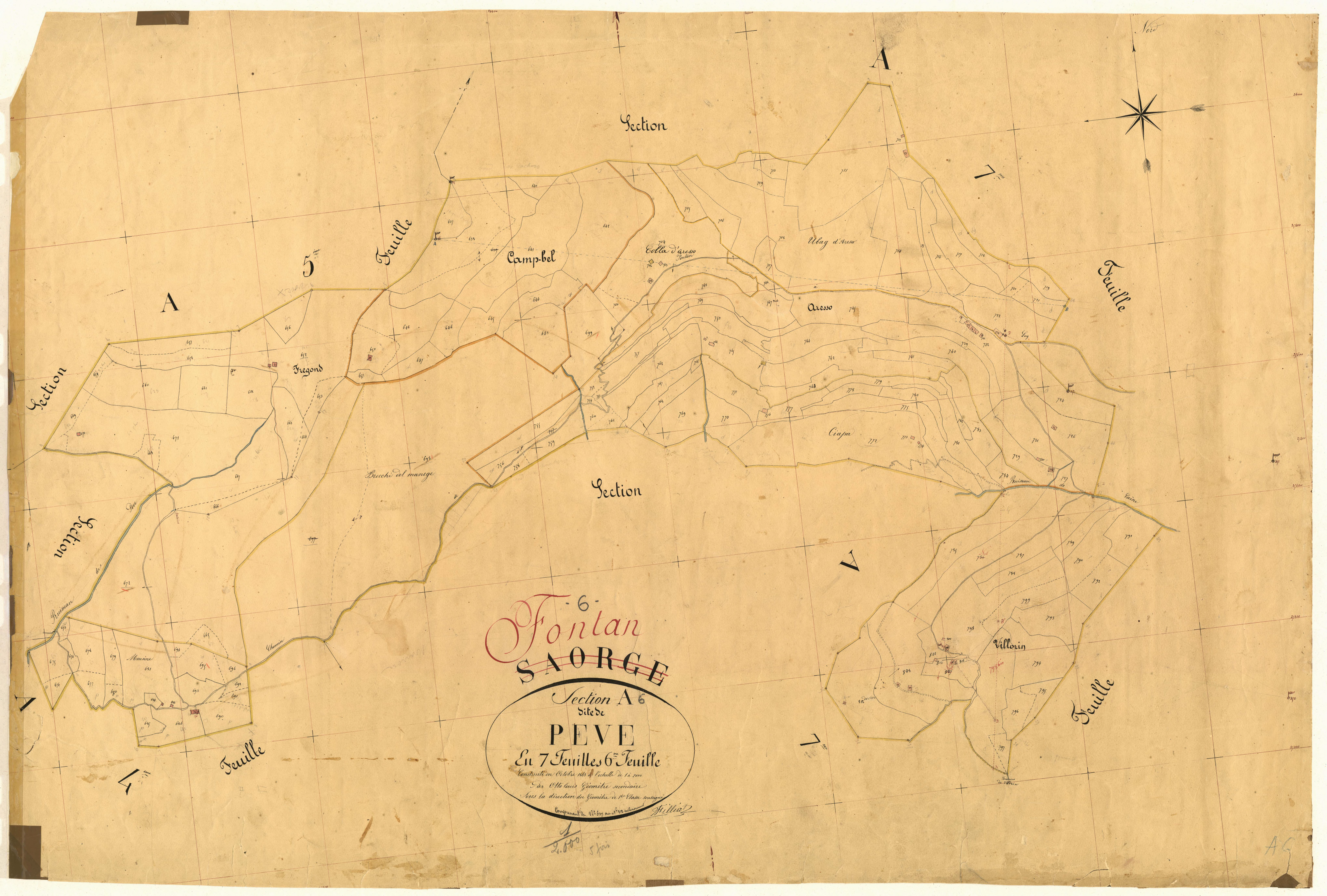Peve. - Plan de section, A6