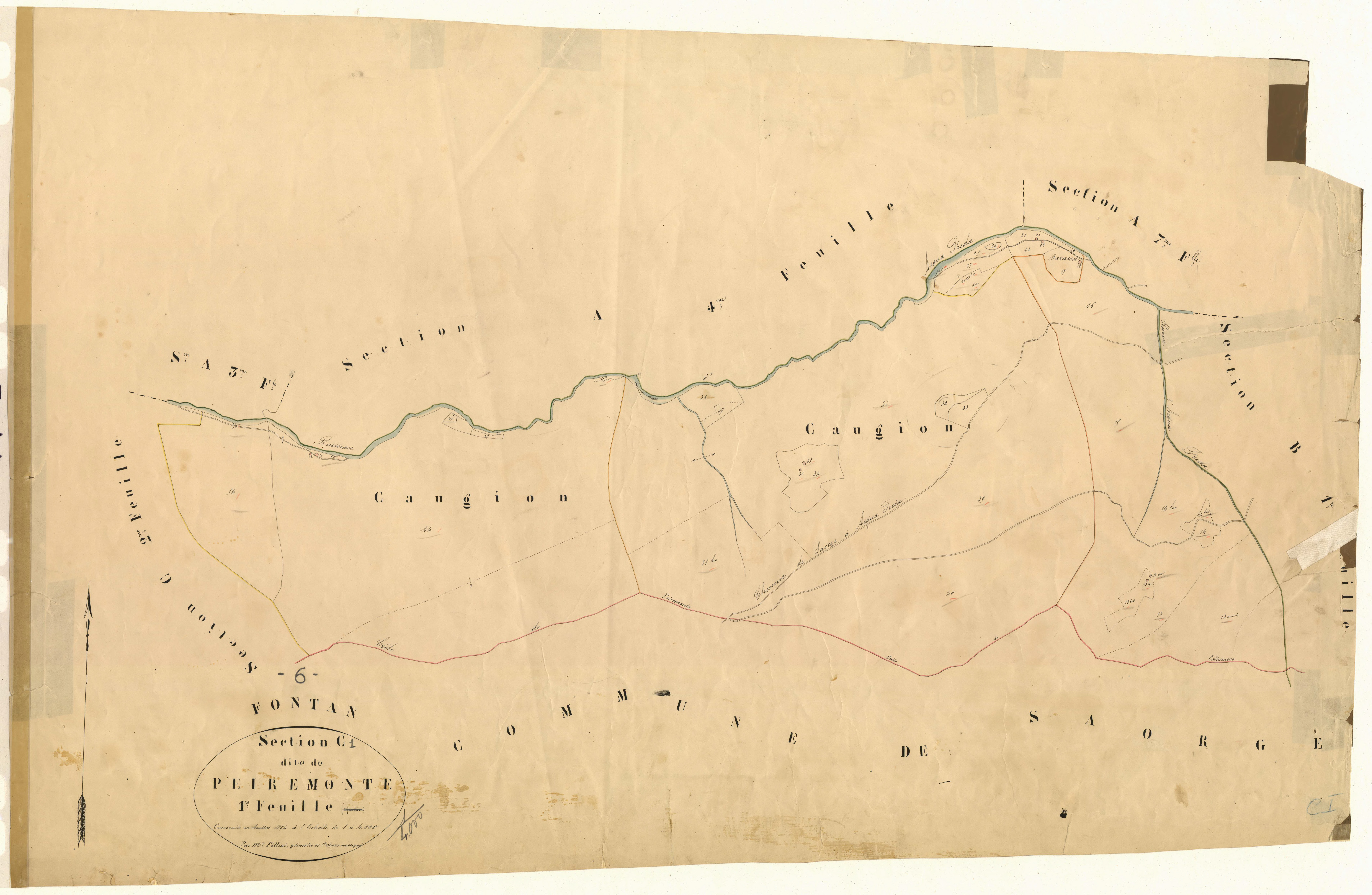 Peiremonte. - Plan de section, C1