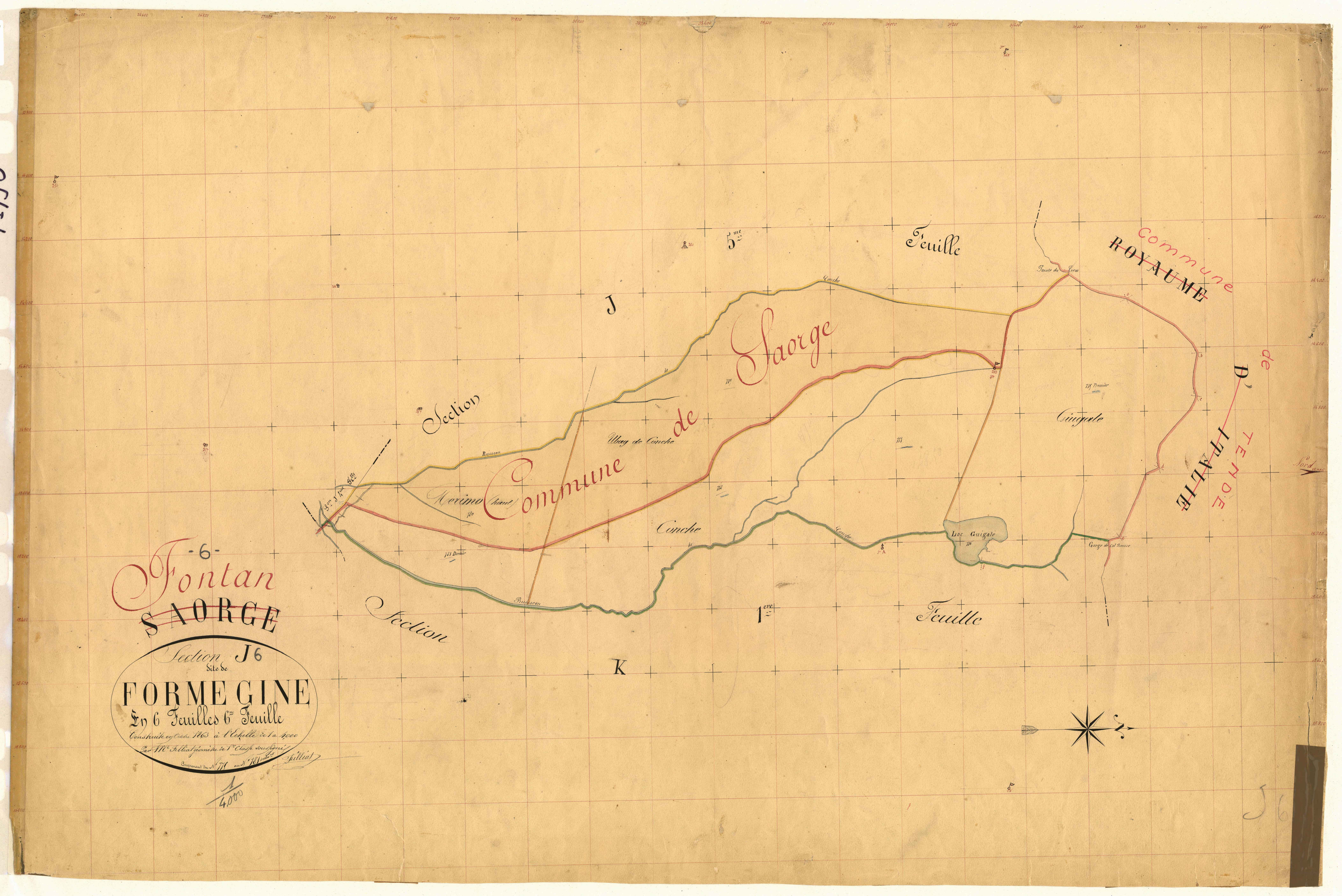 Forme Gine. - Plan de section, J6