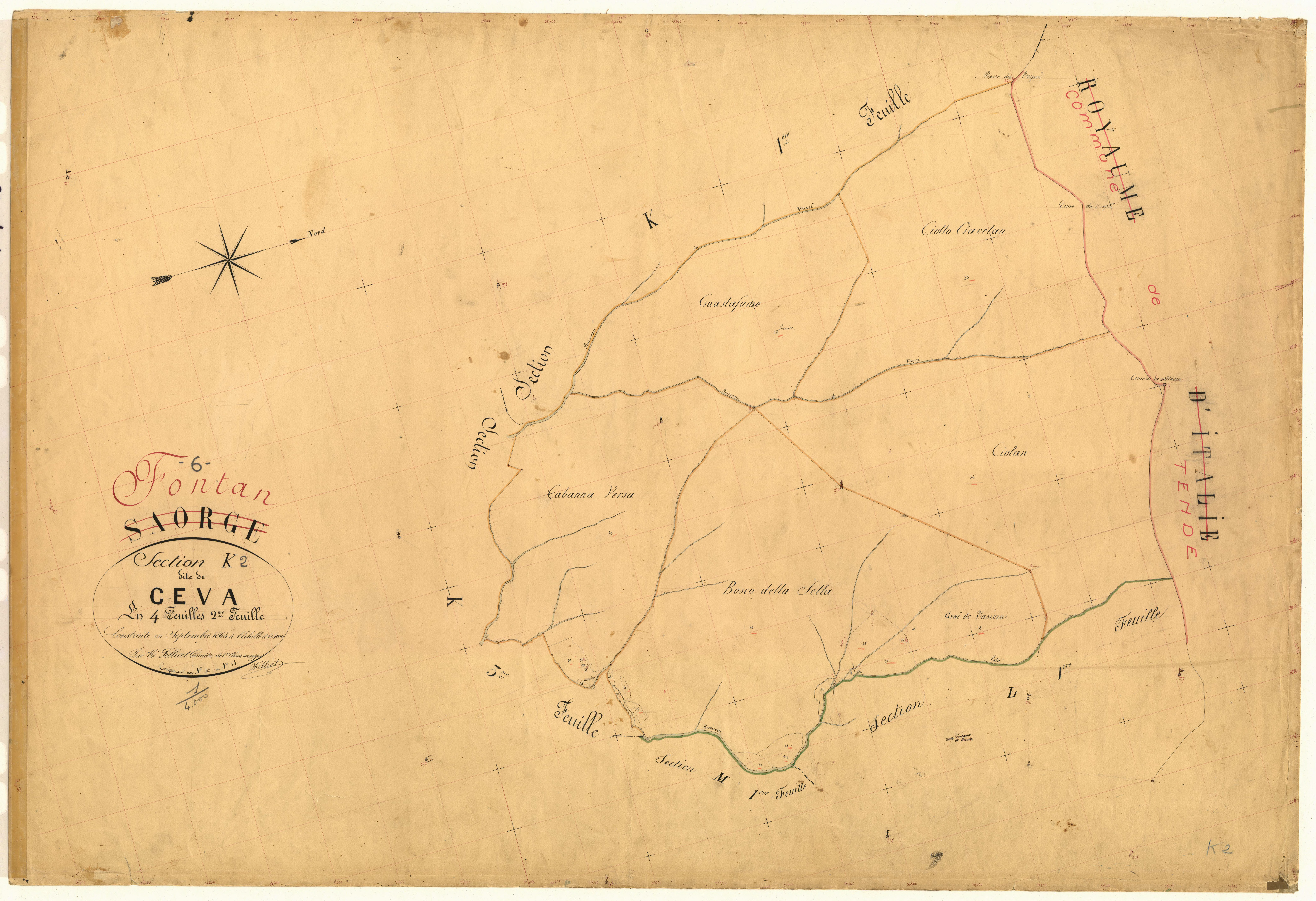Ceva. - Plan de section, K2