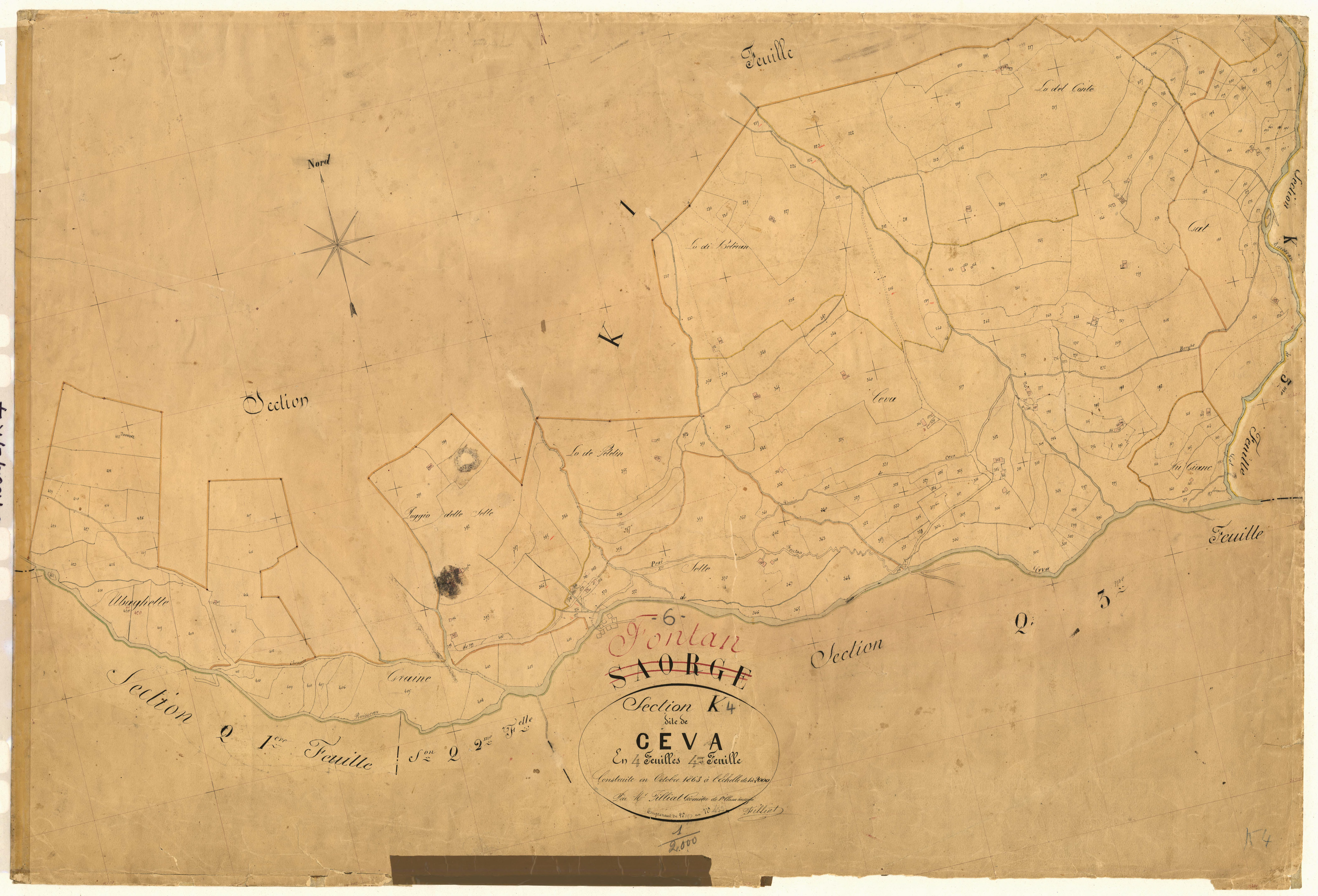 Ceva. - Plan de section, K4