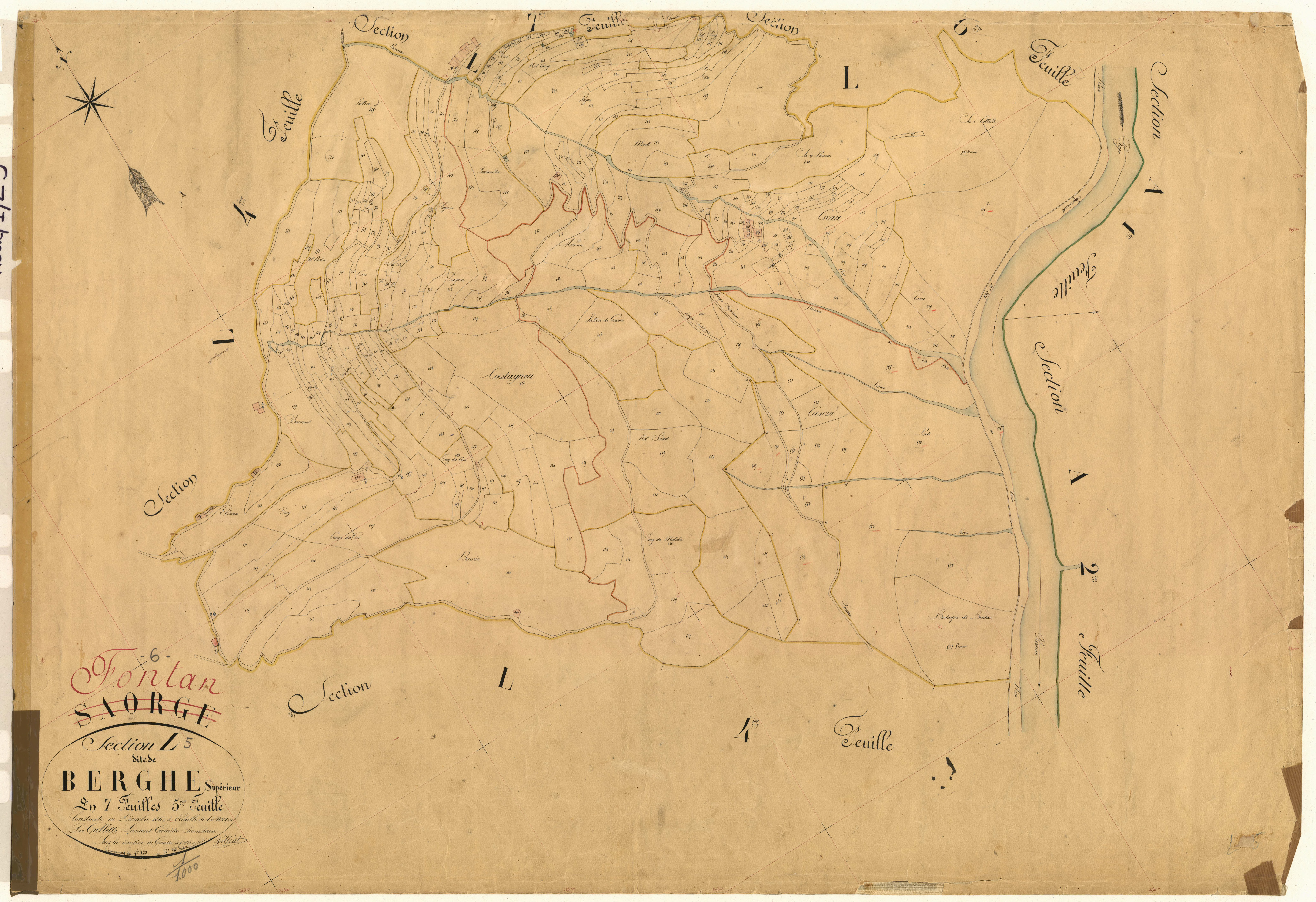 Berghe supérieur. - Plan de section, L5