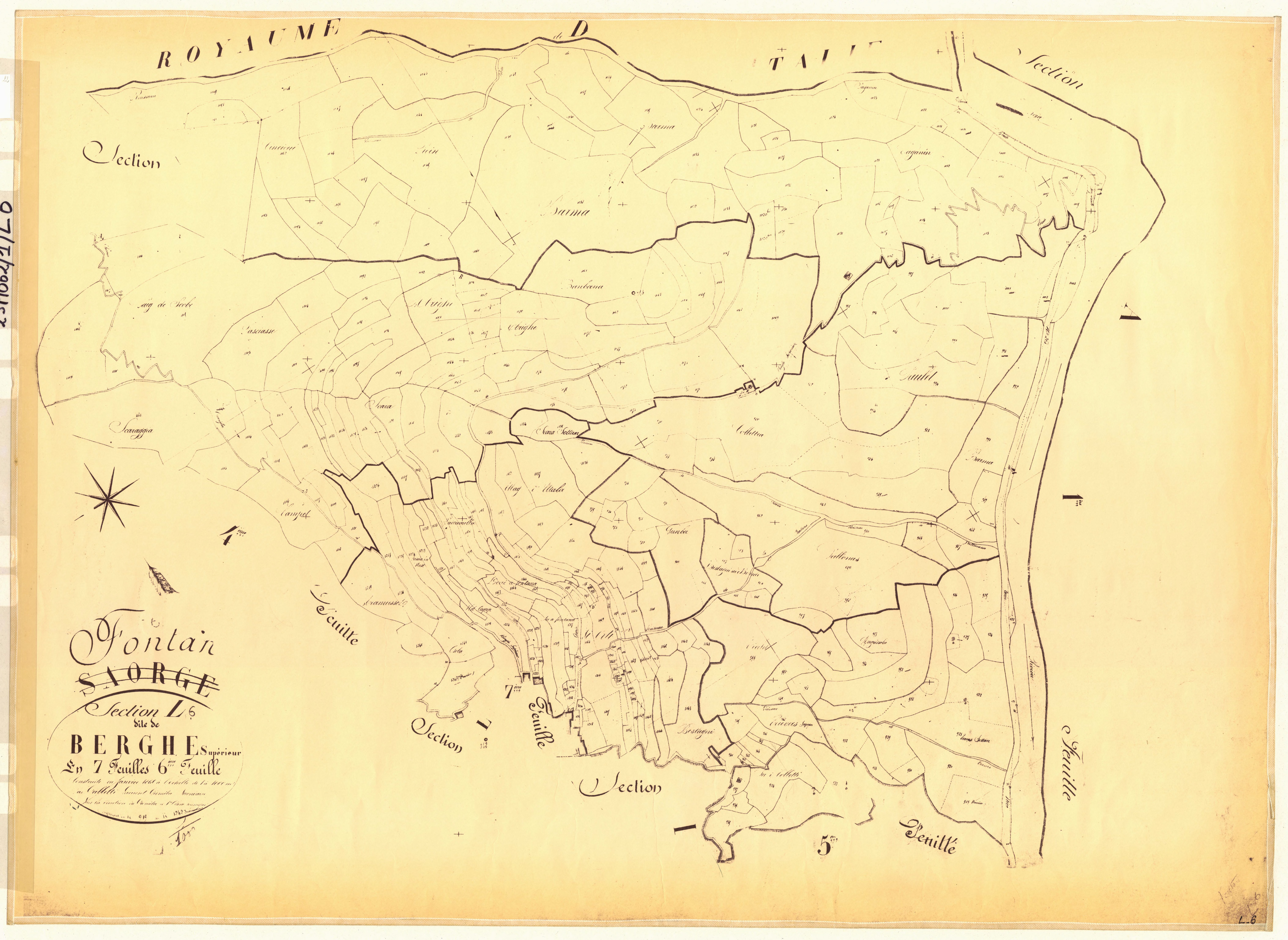 Berghe supérieur. - Plan de section, L6