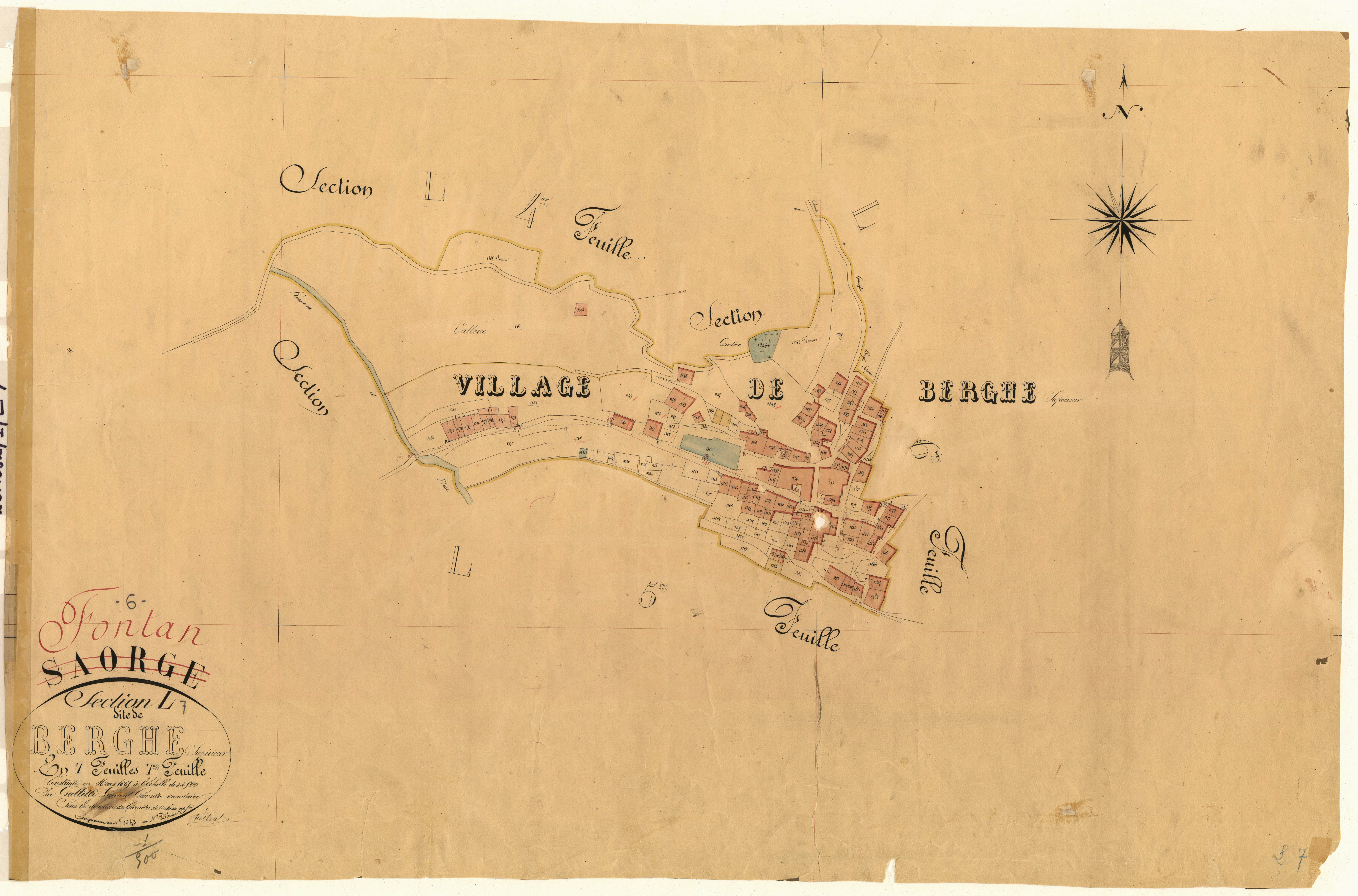 Berghe supérieur. - Plan de section, L7