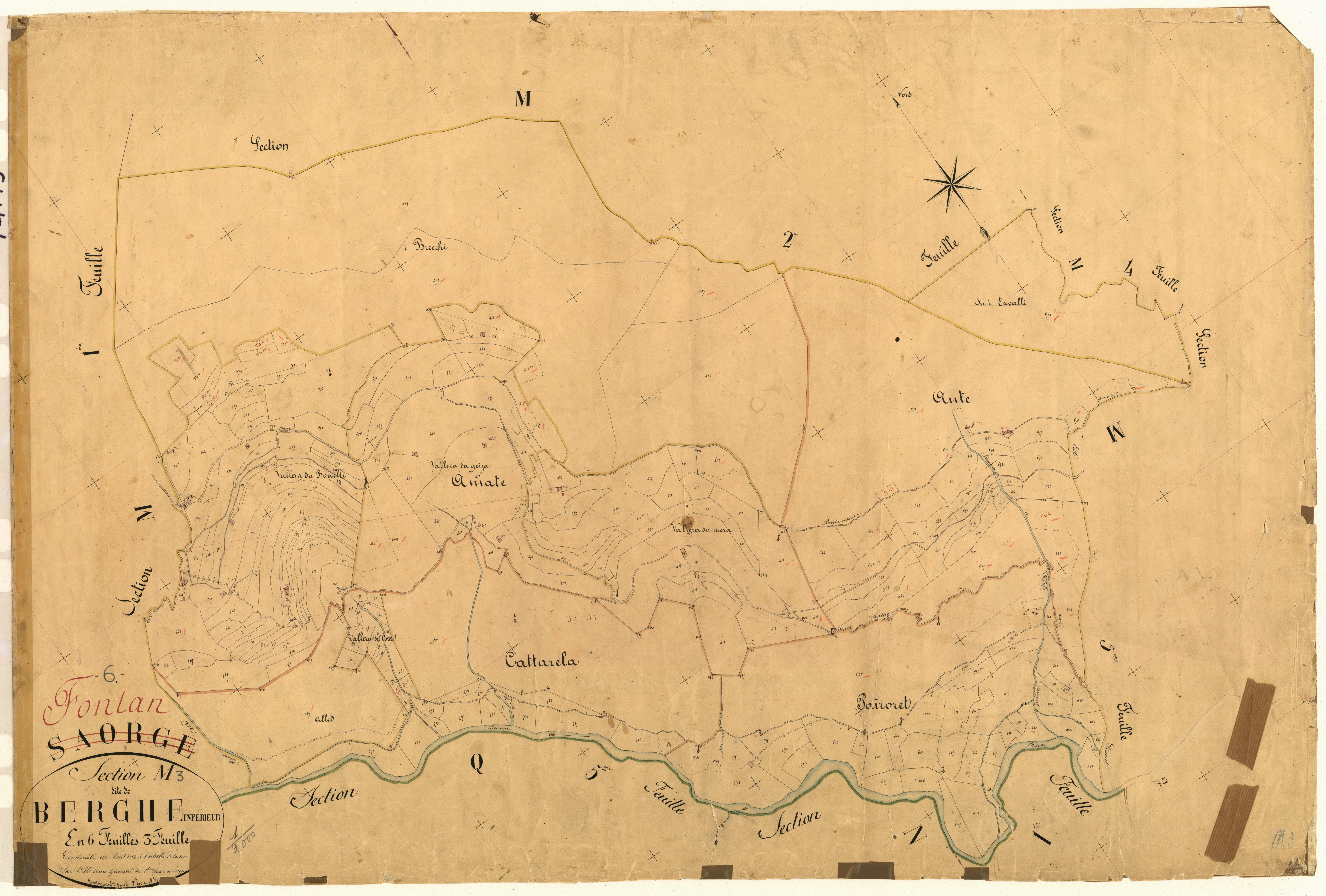 Berghe inférieur. - Plan de section, M3