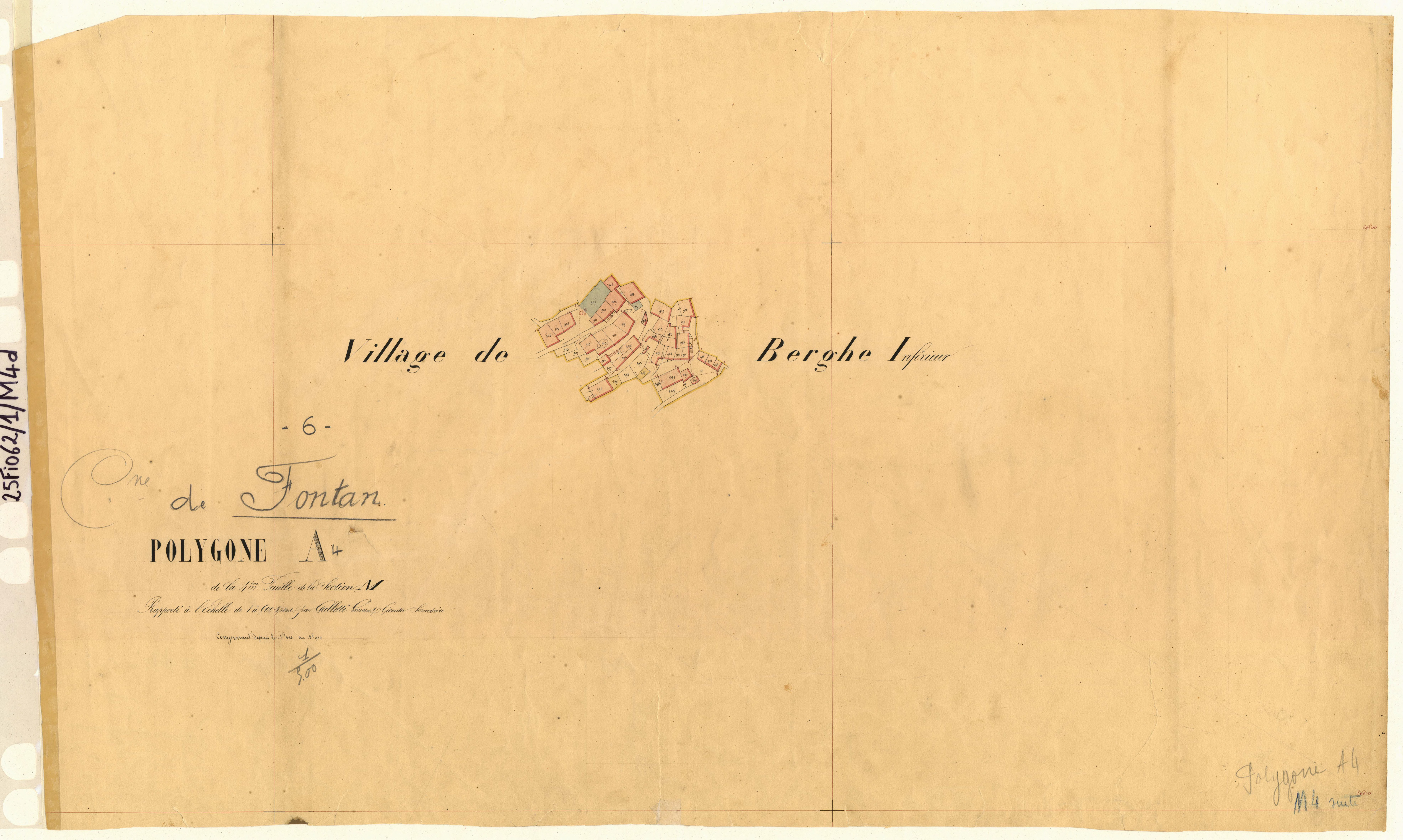 Berghe inférieur (développement). - Plan de section, M4(d)