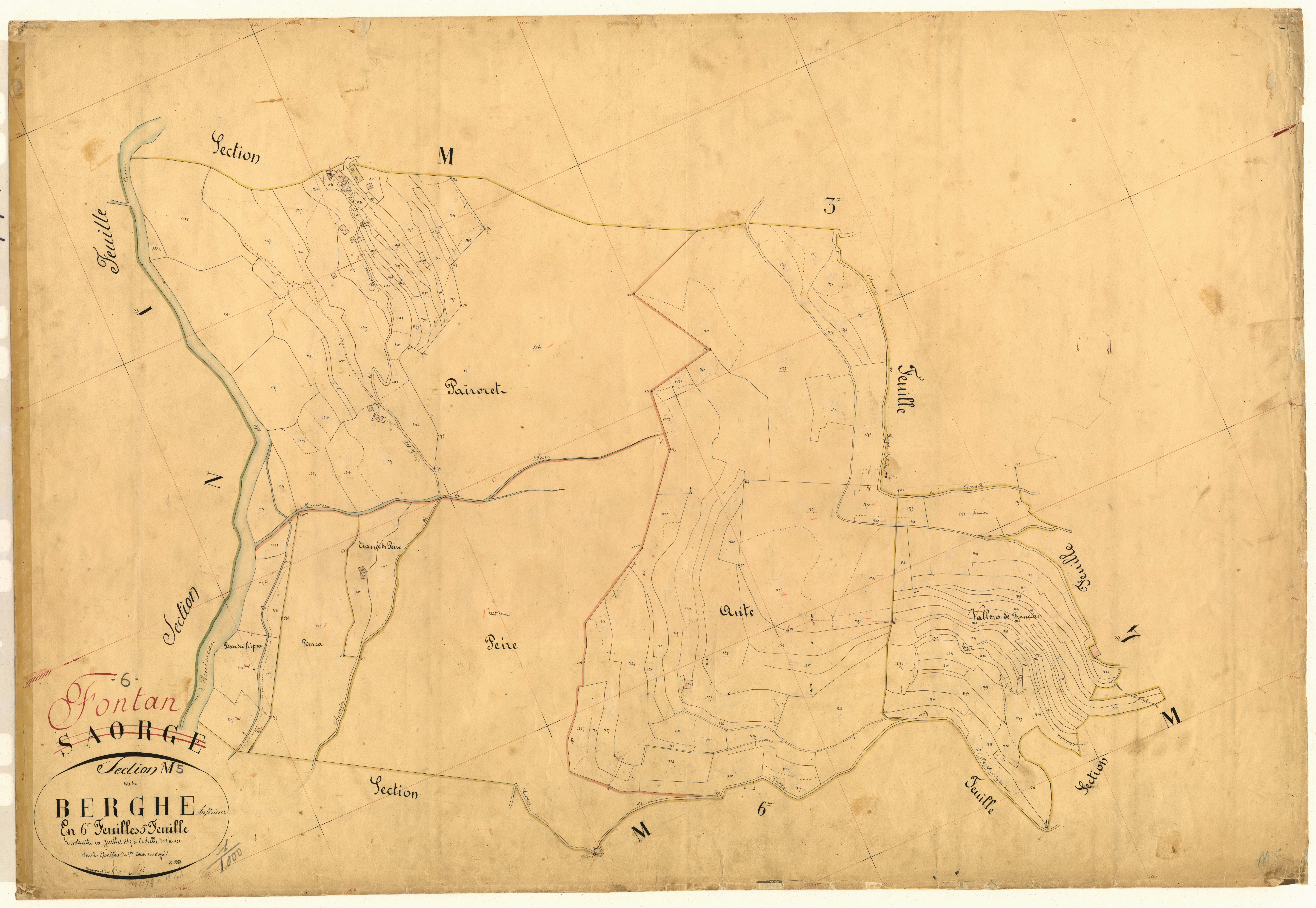 Berghe inférieur. - Plan de section, M5