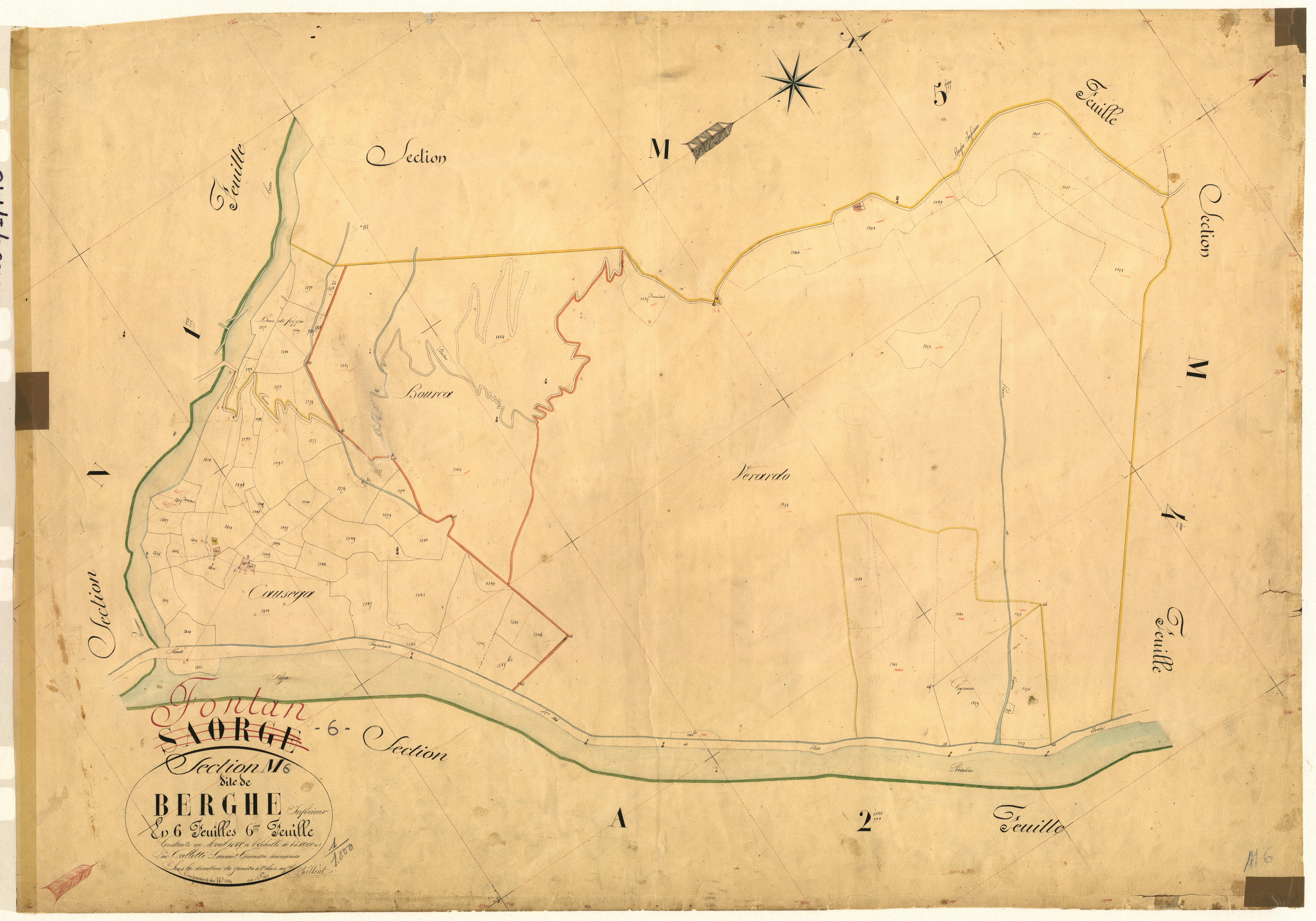 Berghe inférieur. - Plan de section, M6