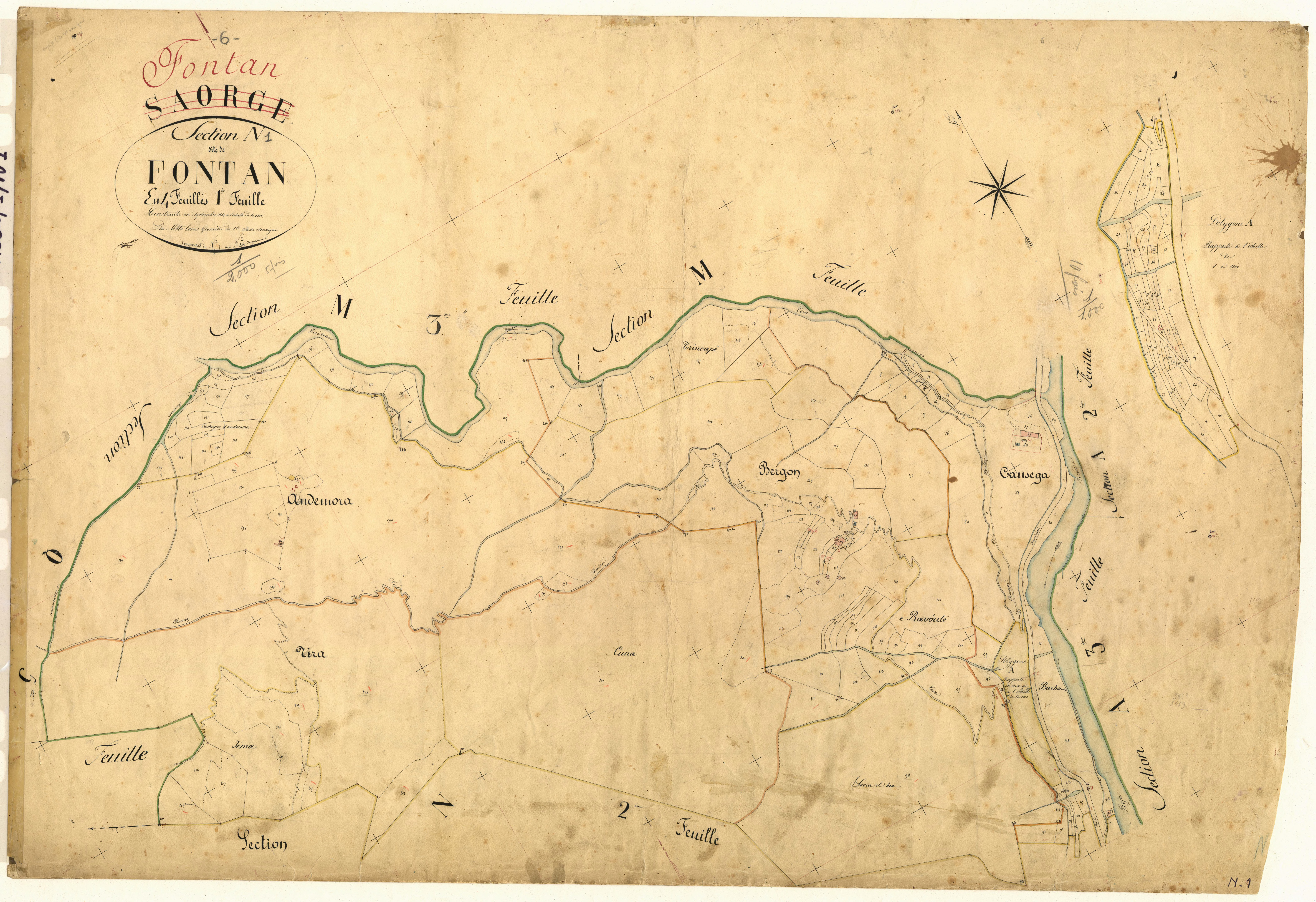 Fontan. - Plan de section, N1